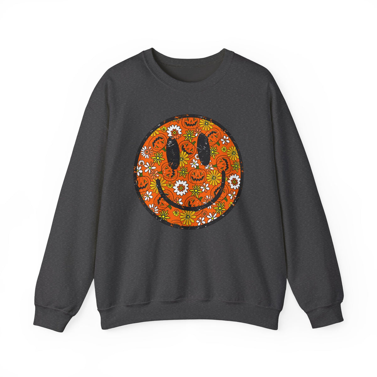 Retro Halloween Smiley Sweatshirt 🎃🌼