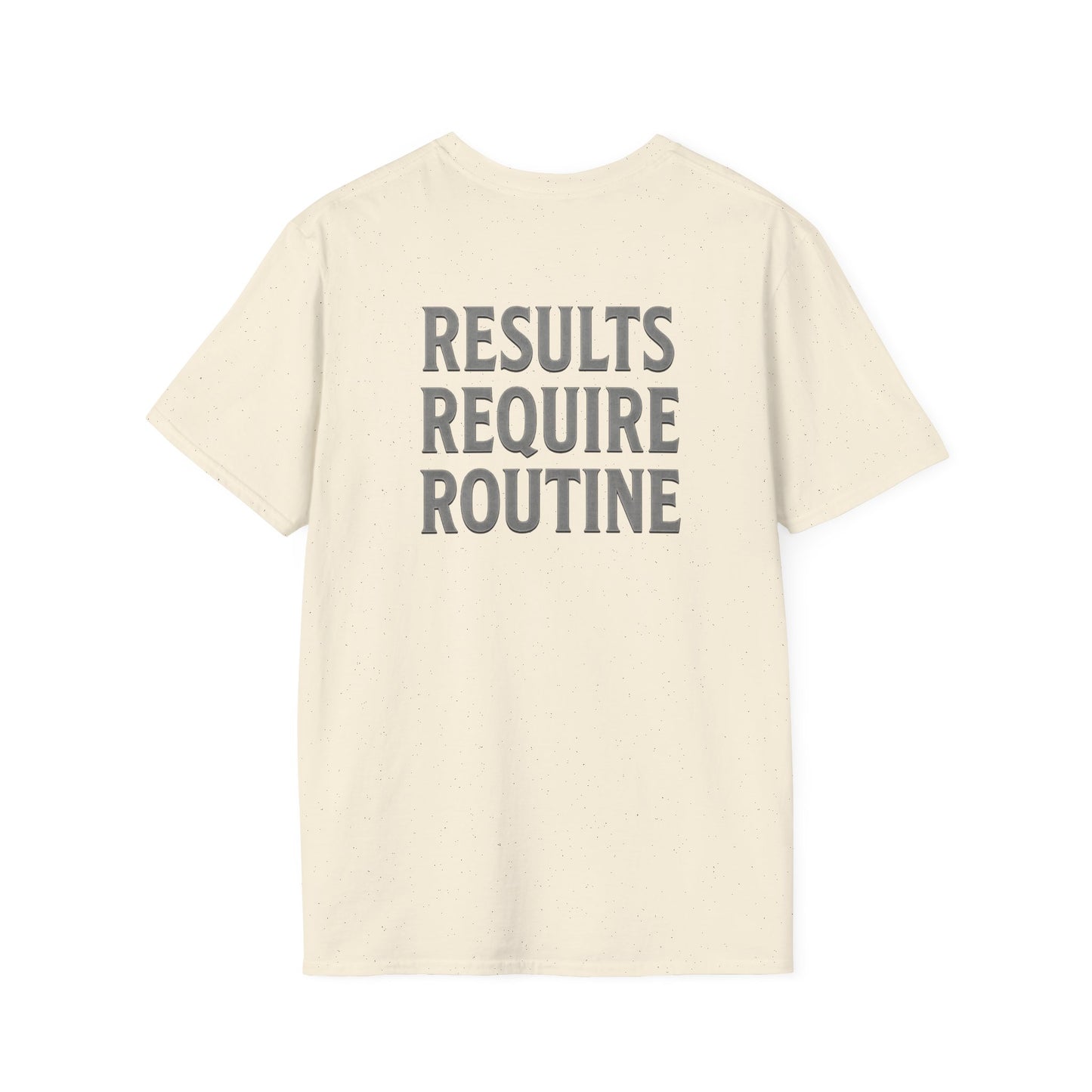 Results Require Routine T-Shirt — Motivational Gym & Fitness Tee