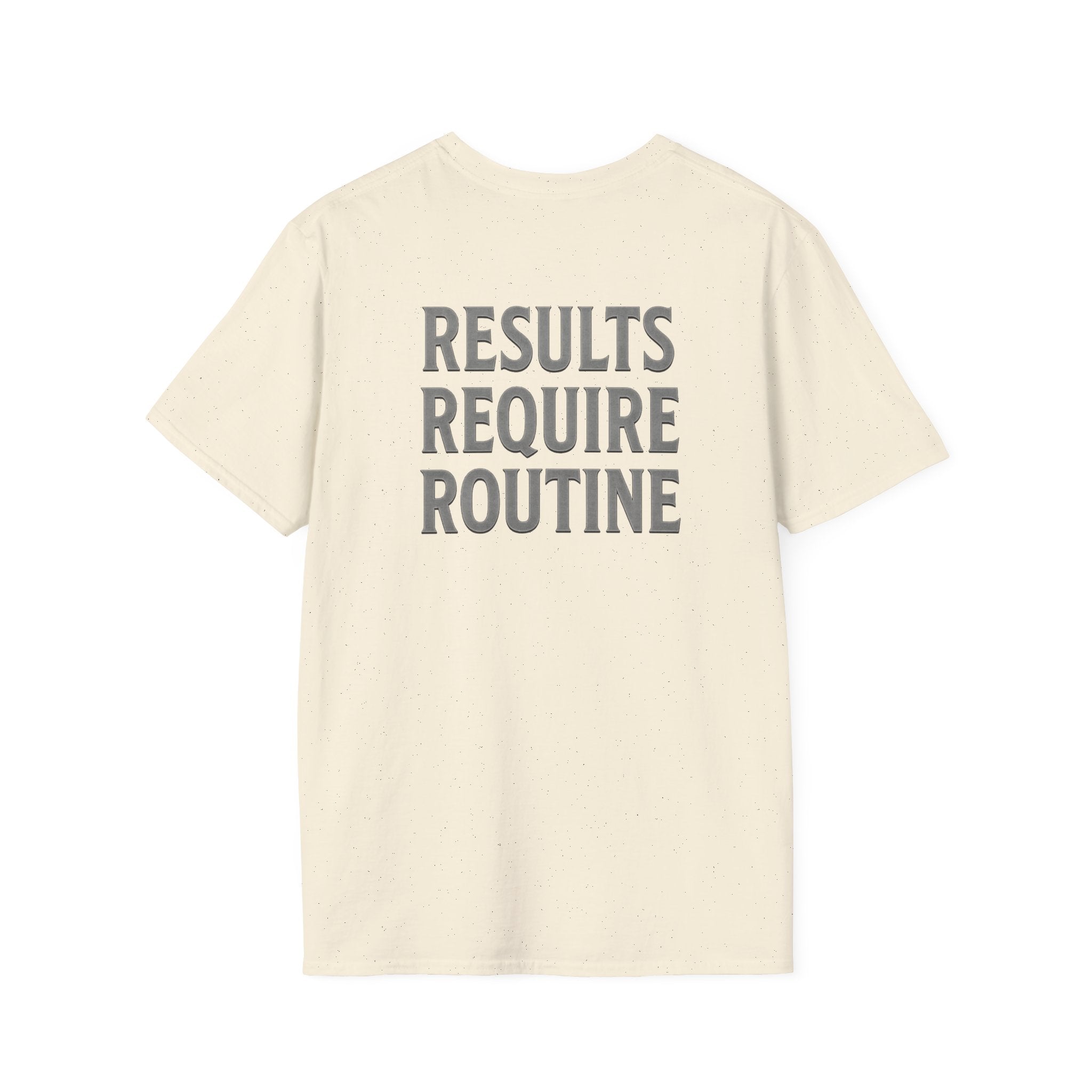 Results Require Routine T-Shirt — Motivational Gym & Fitness Tee