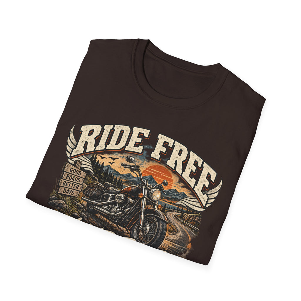 Ride Free, Live Free – Vintage Motorcycle Graphic Tee