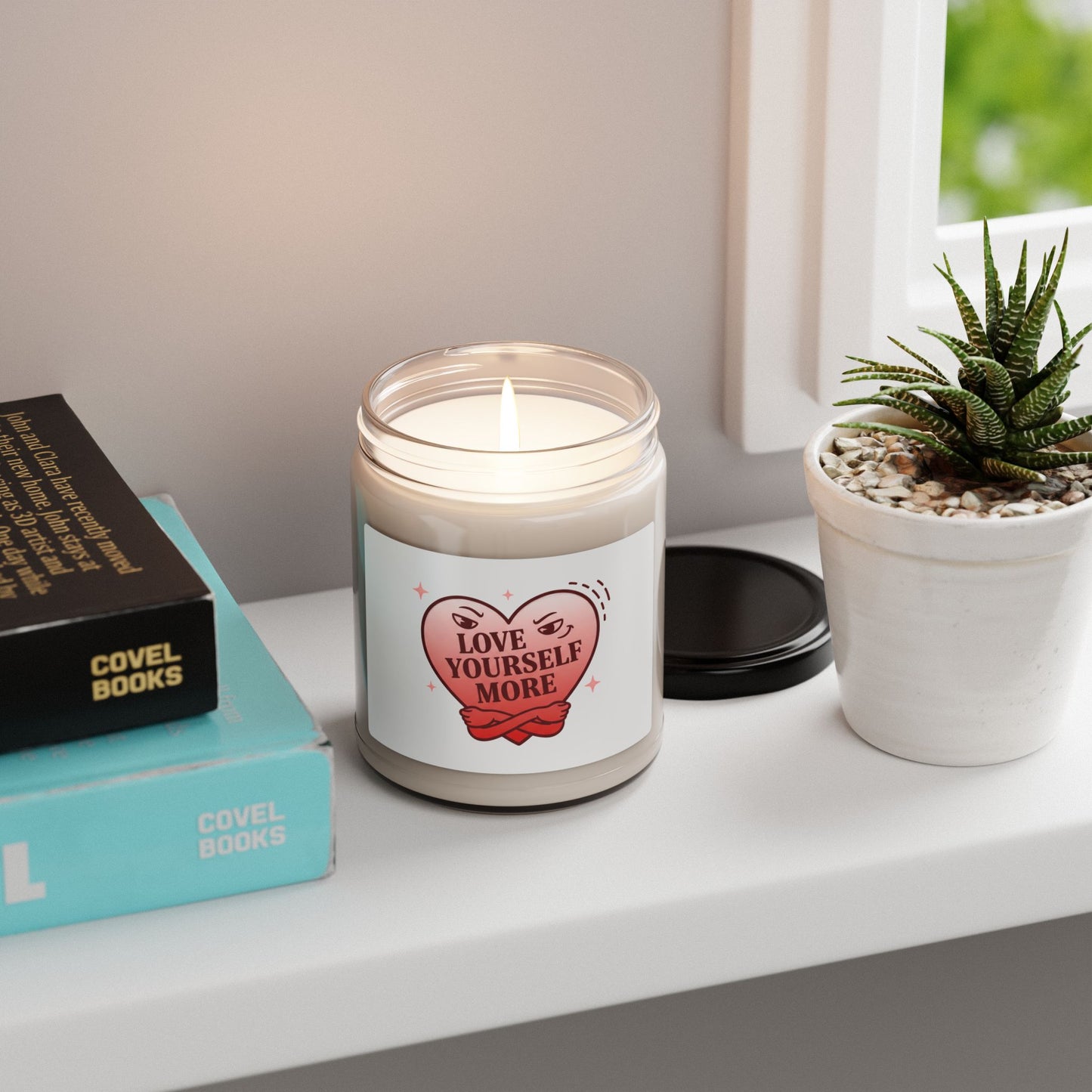Love Yourself More Candle | Anti‑Valentine Heart, Snarky Self‑Care Soy Candle