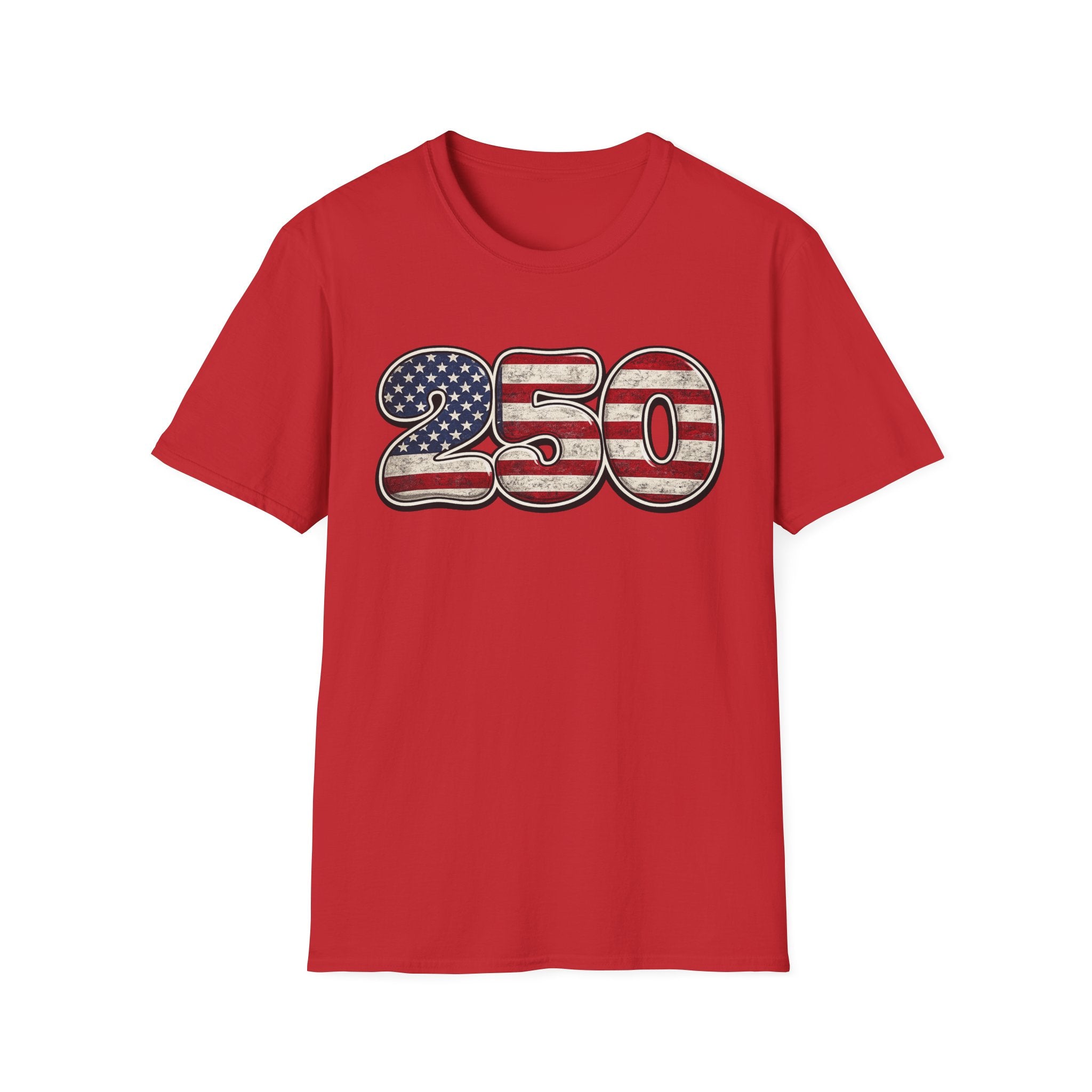 250 USA Flag T-Shirt — Patriotic Number Graphic Tee