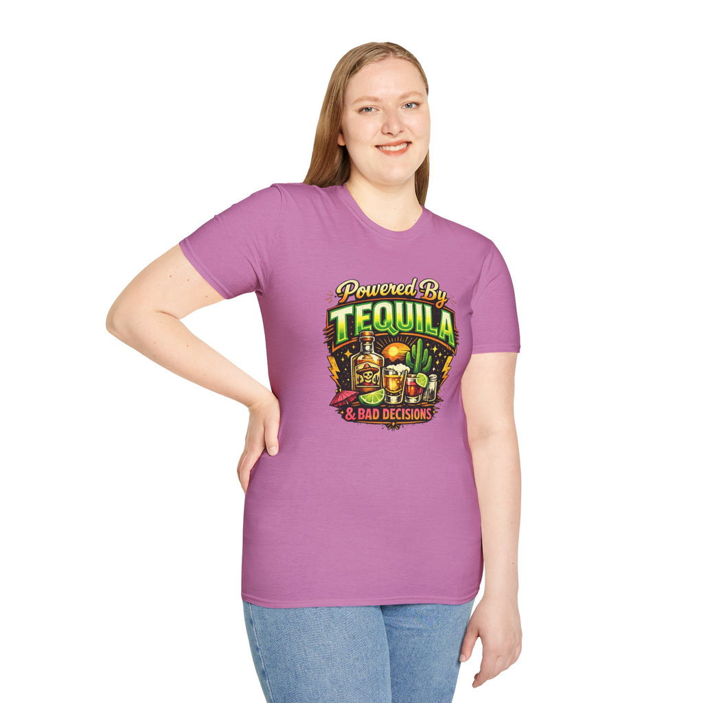 Tequila & Bad Decisions T-Shirt — Funny Bar Party Drinking Tee