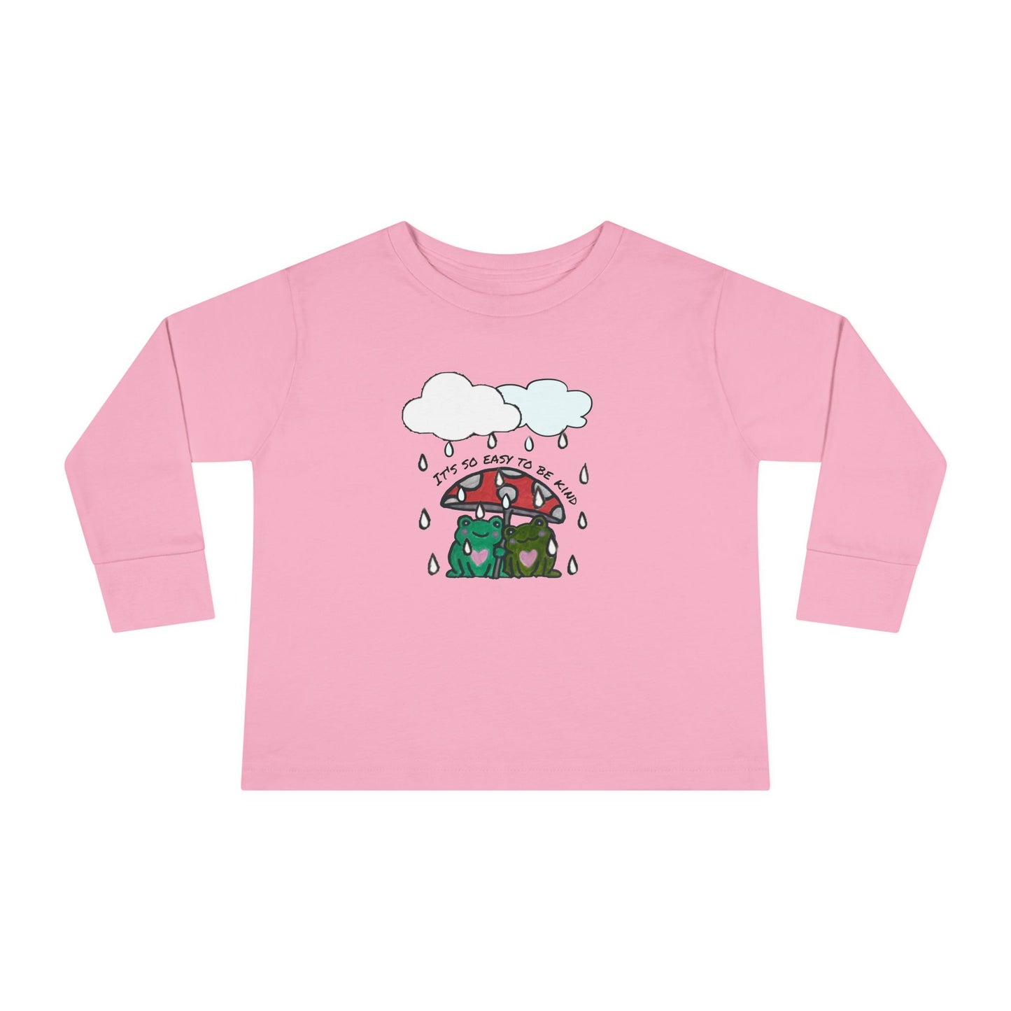 Toddler Long Sleeve Tee - Playful Rainy Day Design