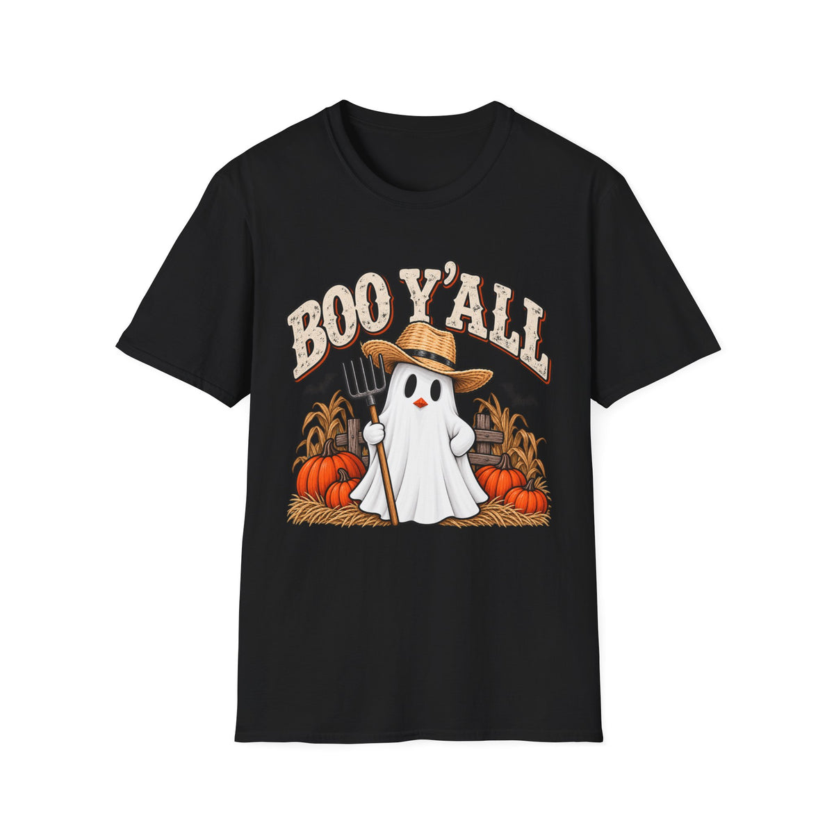 Boo Y’all – Farm Ghost Halloween Tee 👻🎃