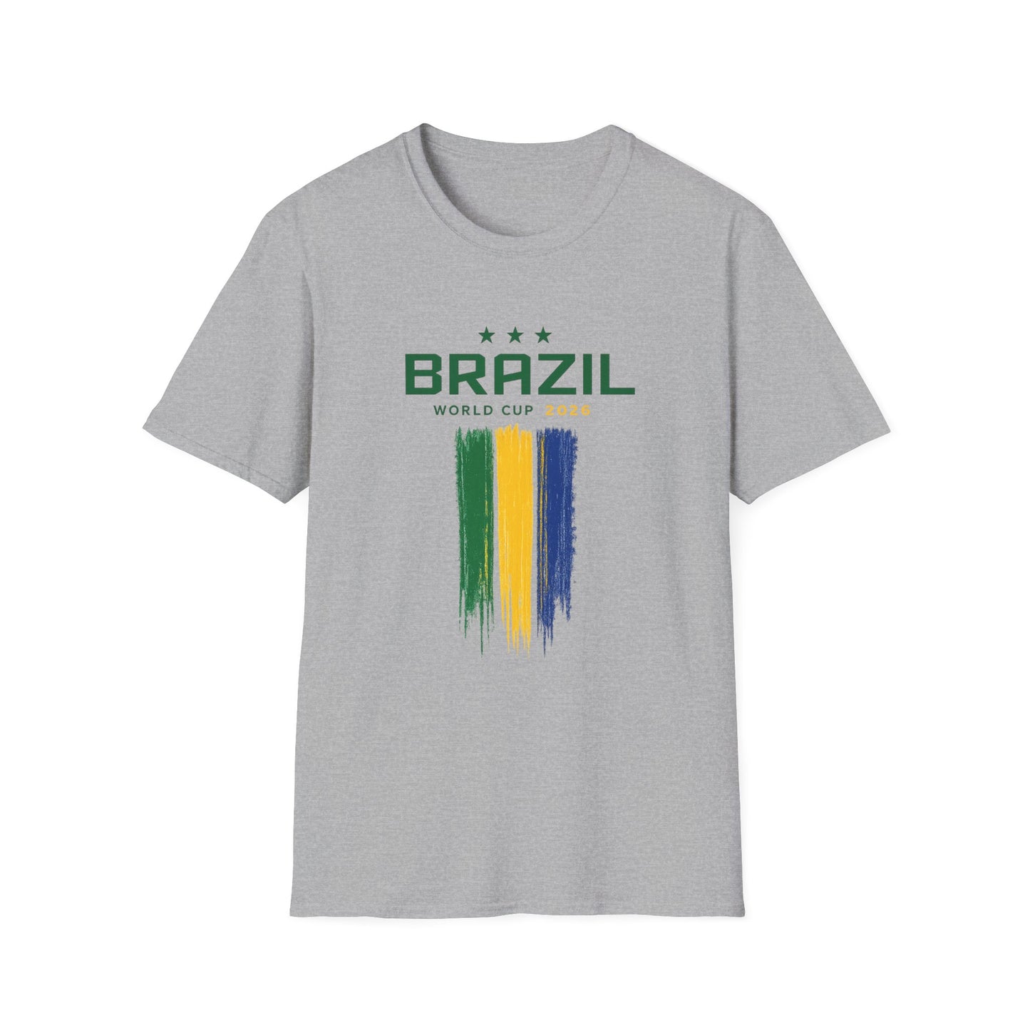 Brazil World Cup T-Shirt — Brush Stroke Flag Soccer Tee