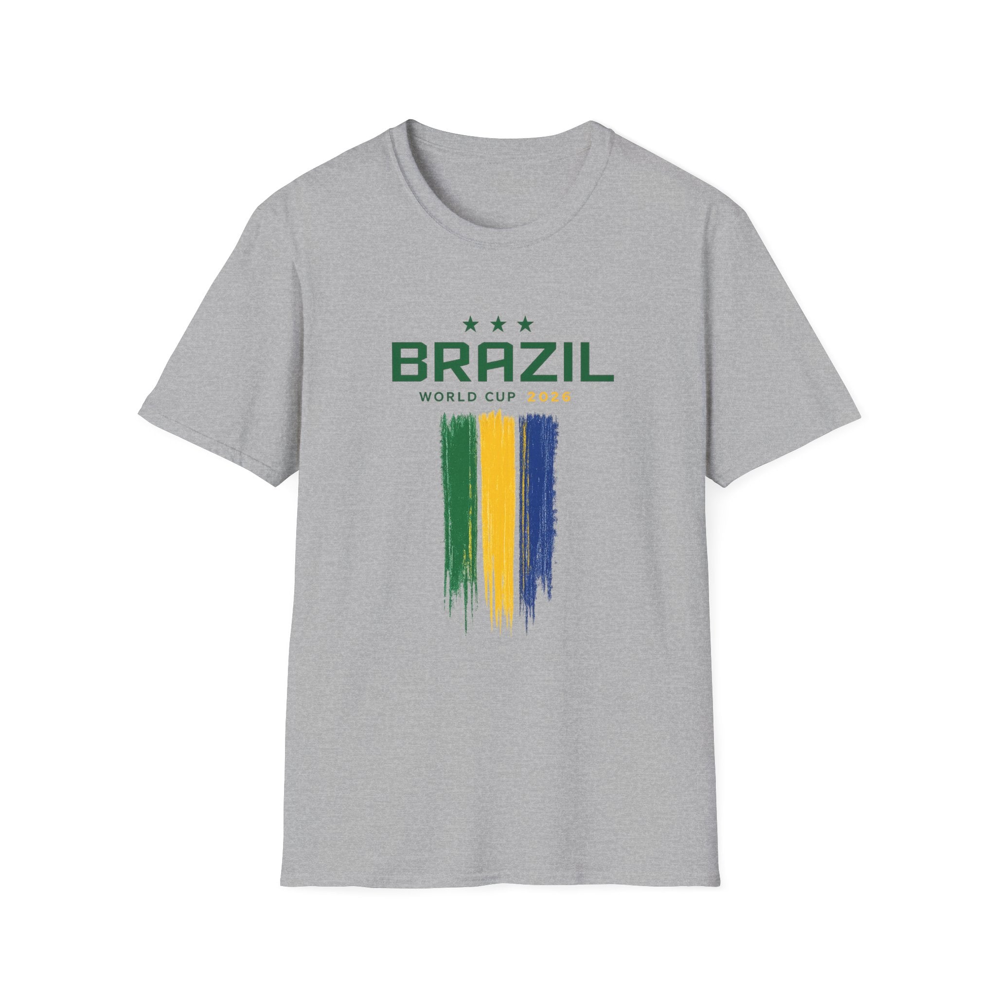 Brazil World Cup T-Shirt — Brush Stroke Flag Soccer Tee