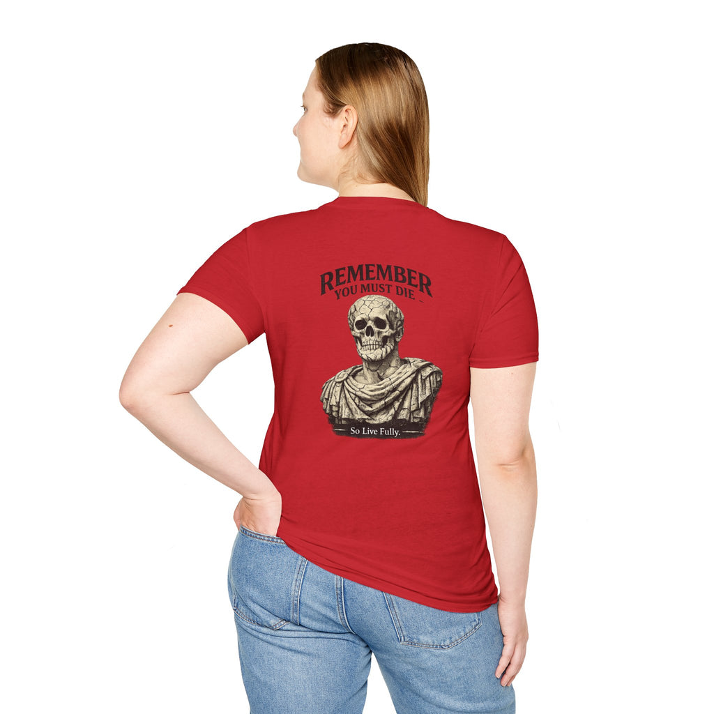 Memento Mori T-Shirt — Minimalist Latin Remembrance Tee