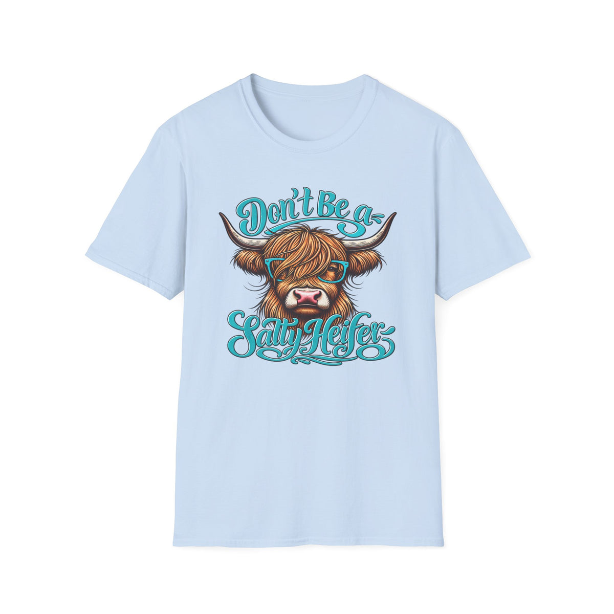 Don’t Be a Salty Heifer – Funny Highland Cow Graphic Tee