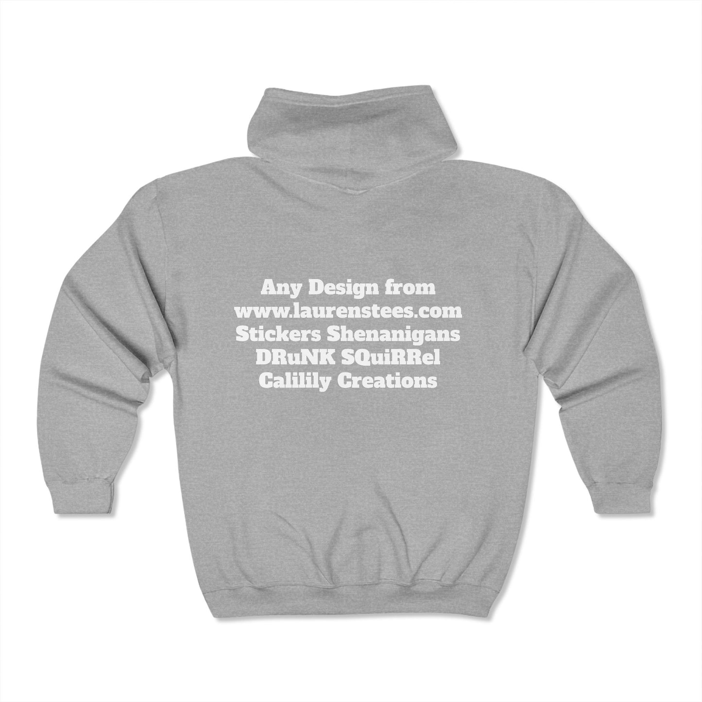Custom or Any design on site (both sides front & back) - Unisex Heavy Blend™ Full Zip Hooded Sweatshirt