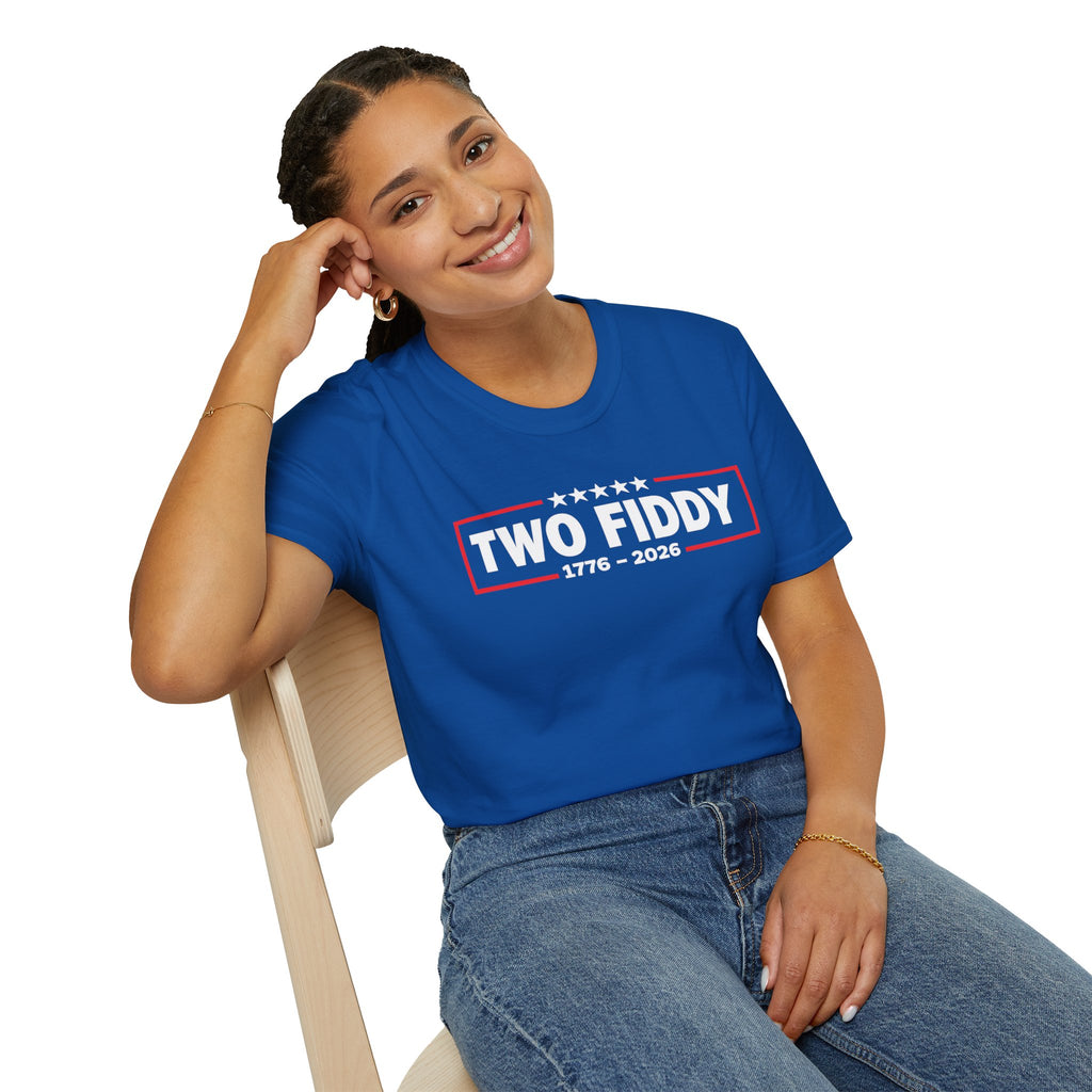 Two Fiddy 1776-2026 T-Shirt — Vintage USA Patriotic Tee