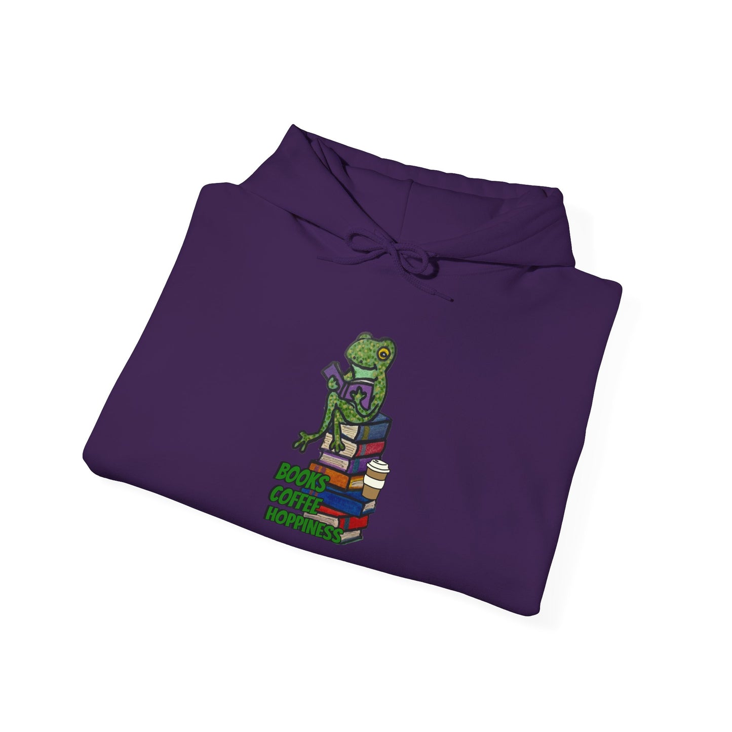 Cozy Unisex Hooded Sweatshirt with Bookworm Design