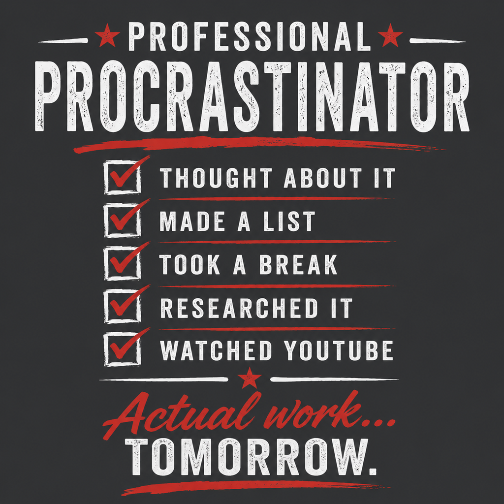 Procrastination Tumbler - 'Professional Procrastinator' 20oz Travel Cup