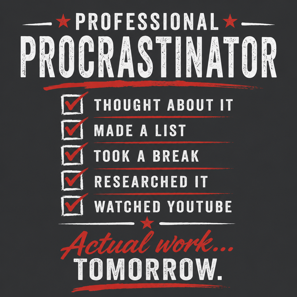 Procrastination Tumbler - 'Professional Procrastinator' 20oz Travel Cup