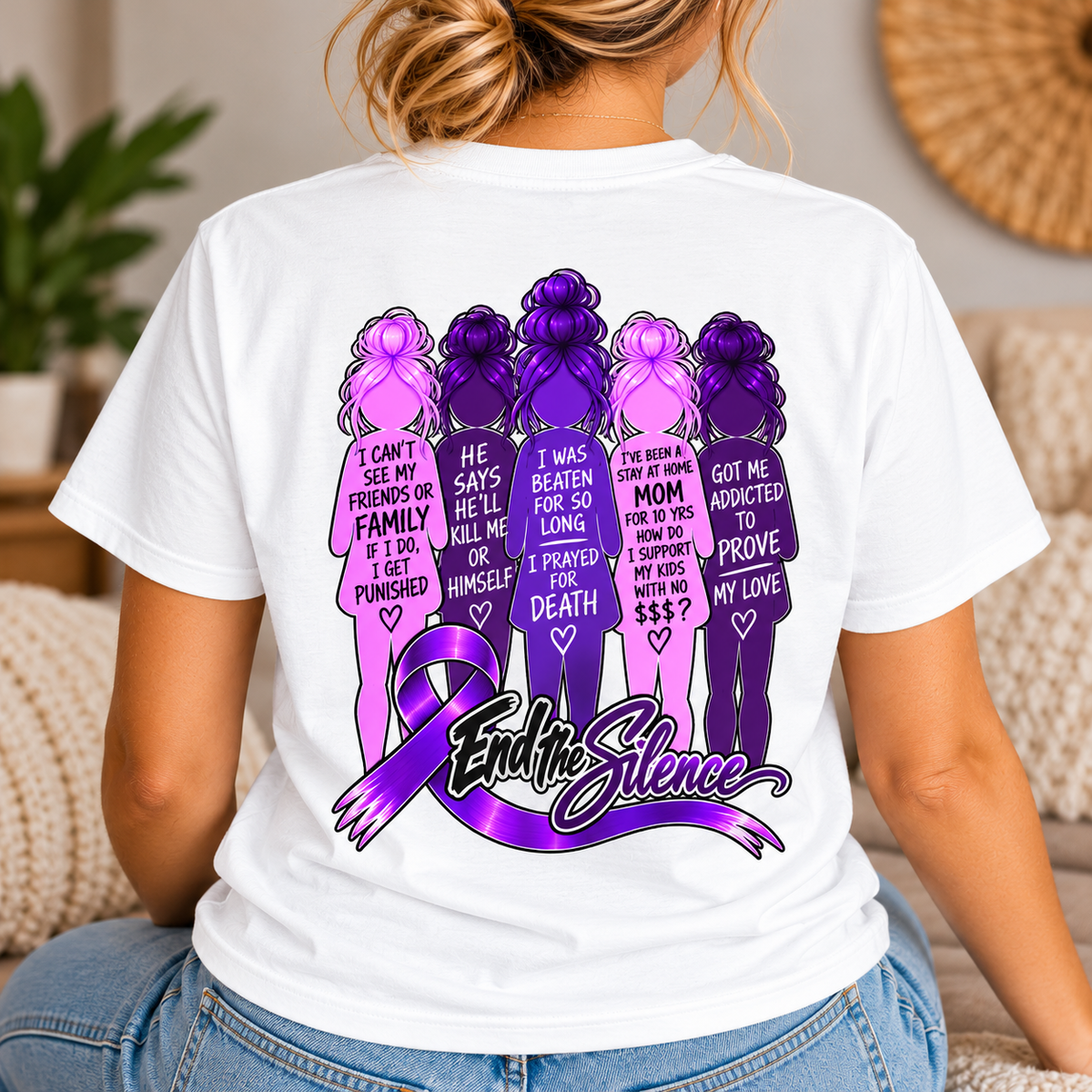 End the Silence – Shades of Domestic Violence Awareness Tee