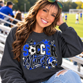 Soccer Mama Softstyle Sweatshirt – Women's Soccer Crewneck with Wildcat Design