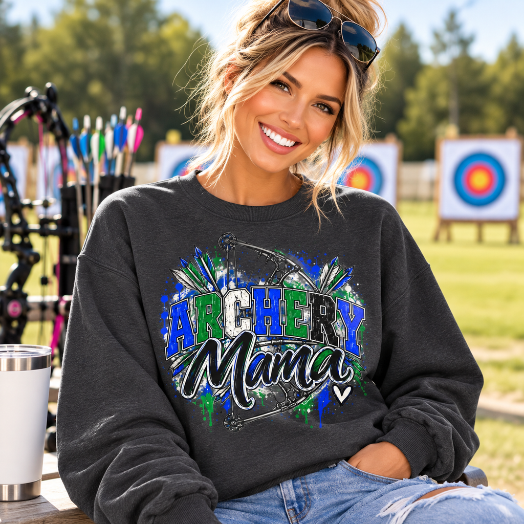 Archery Mama Softstyle Sweatshirt – Women's Bow & Arrow Crewneck