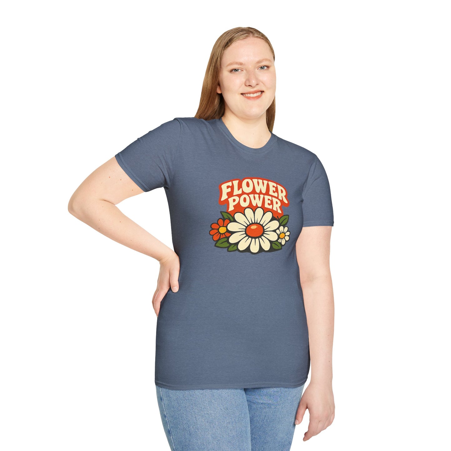 Retro Flower Power Graphic T-Shirt — Vintage 60s Floral Vibe