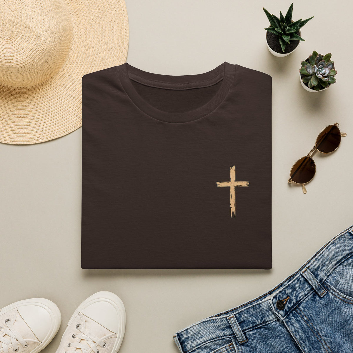 Built on Faith, Driven by Grace – Western Motorcycle Christian Graphic Tee
