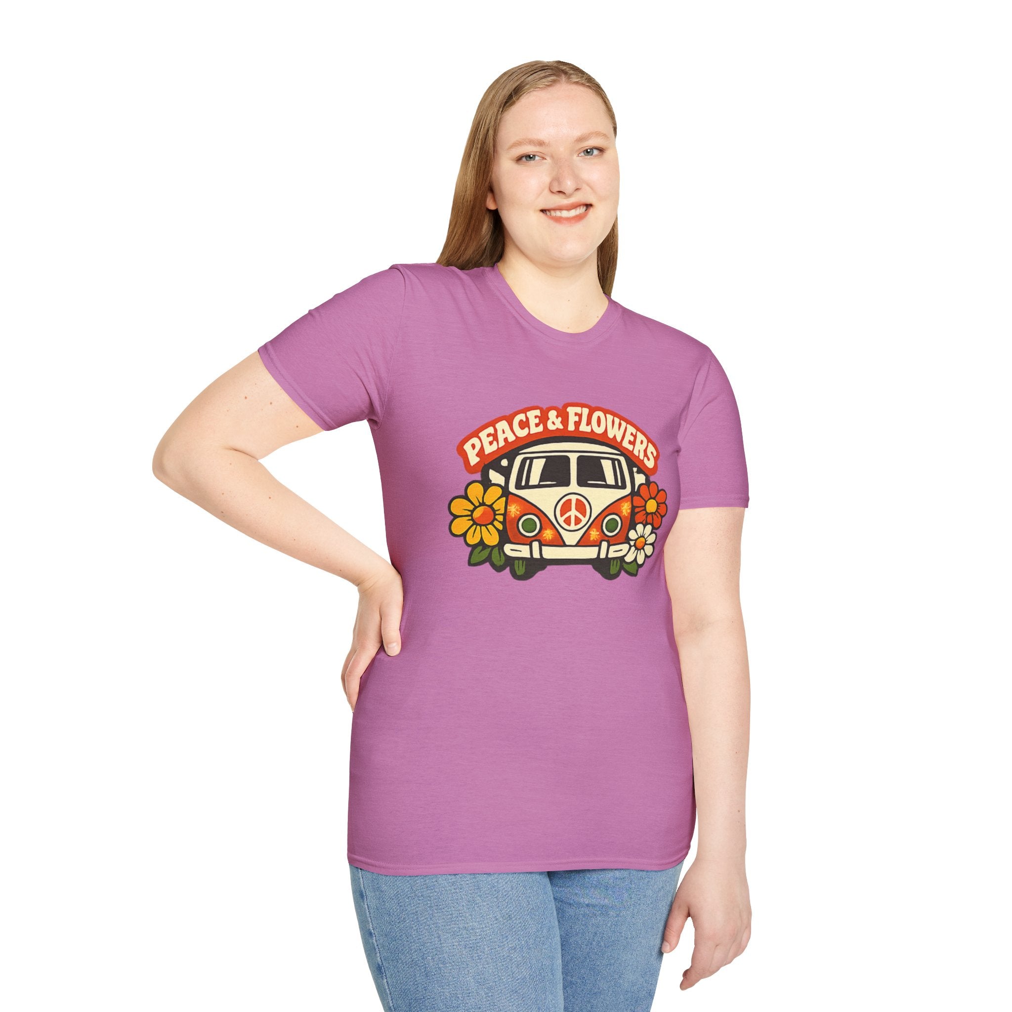 Hippie Van Peace & Flowers T-Shirt