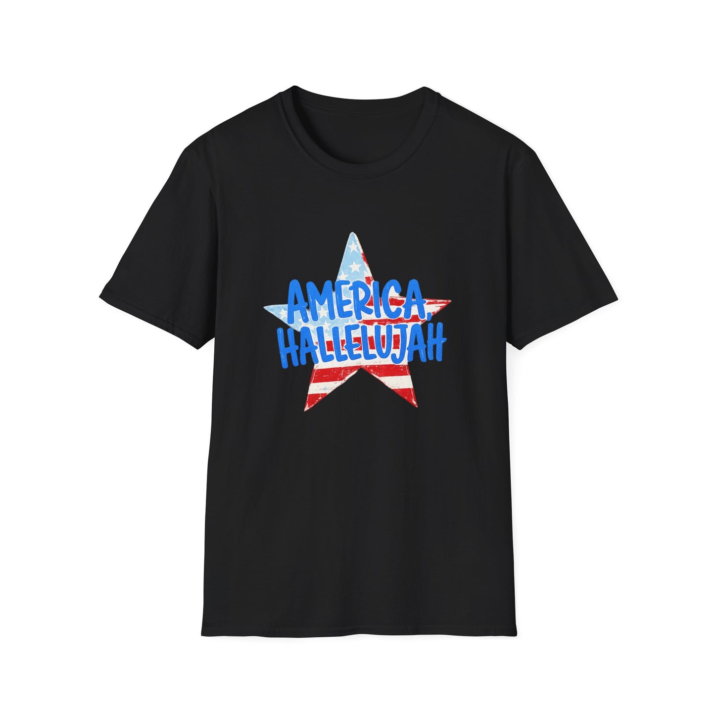 America Hallelujah T-Shirt — Patriotic Fourth of July Star Tee