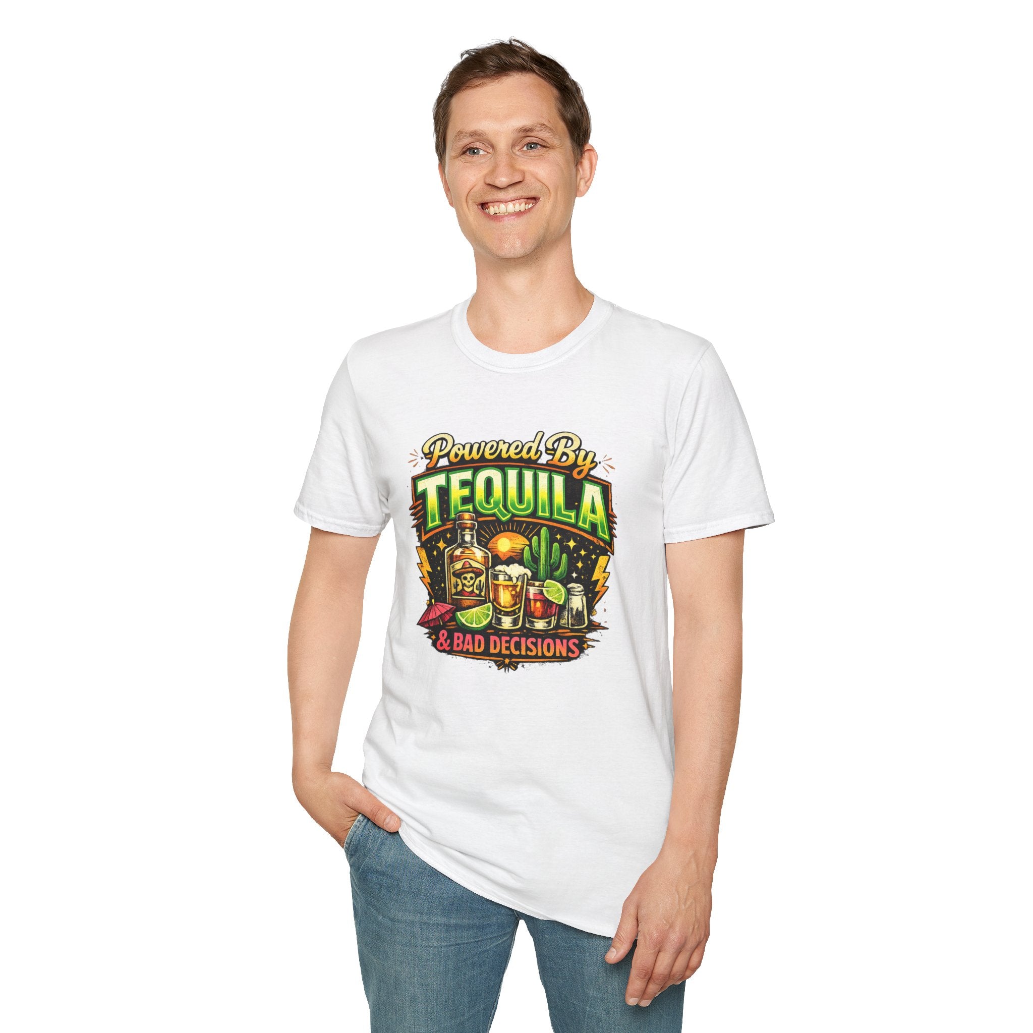 Tequila & Bad Decisions T-Shirt — Funny Bar Party Drinking Tee