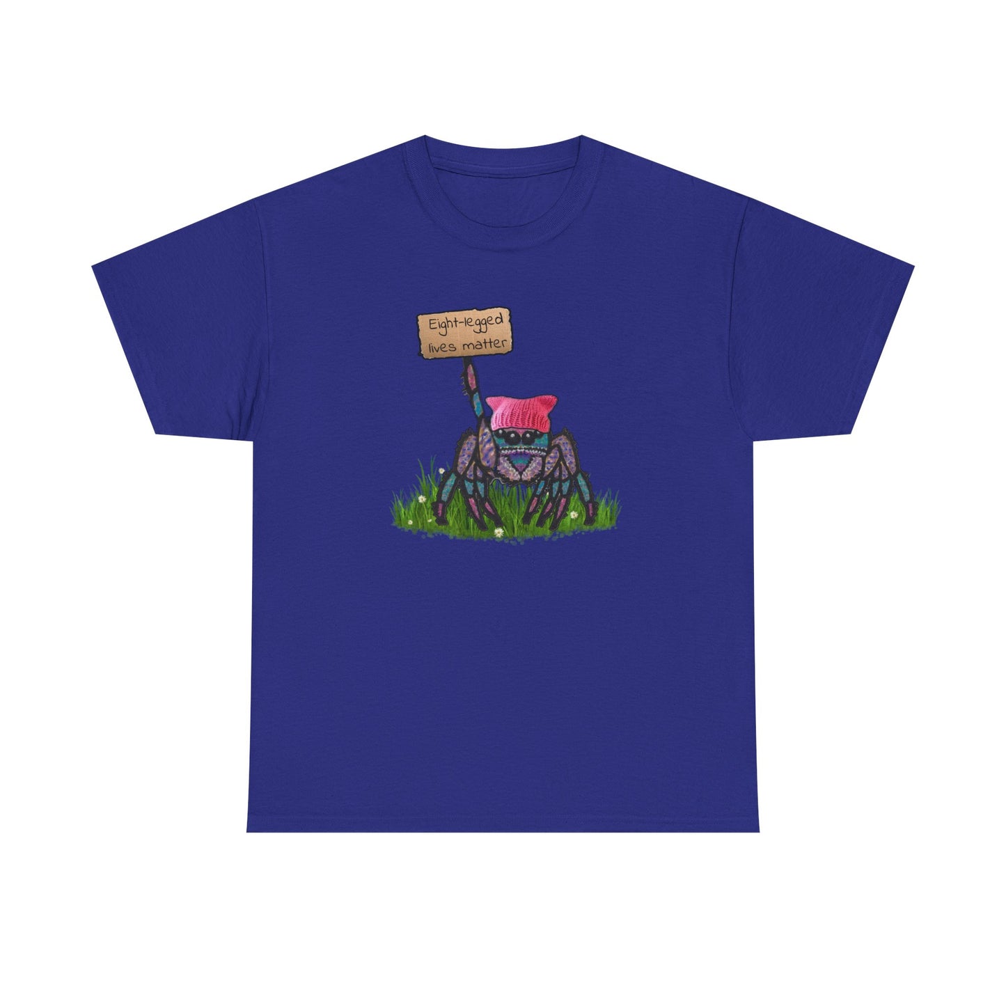 Unisex Heavy Cotton Tee - 'Eight-Legged Lives Matter' Spider Design Shirt
