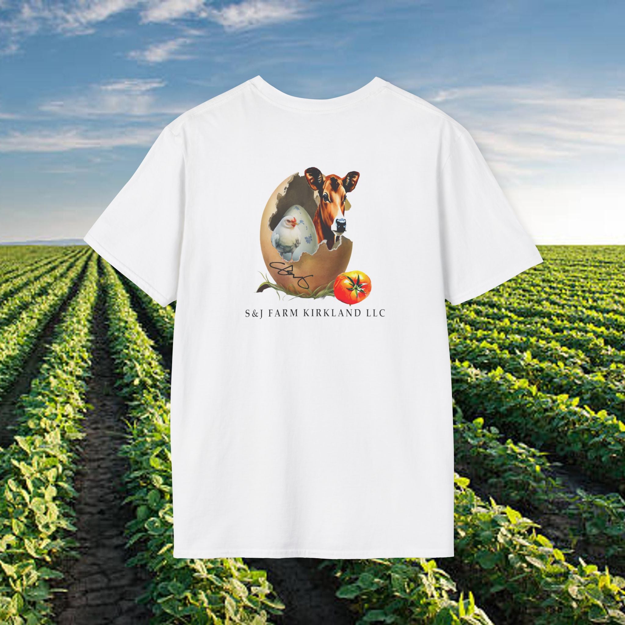 S&J Farm Kirkland LLC BACK ONLY - Unisex Softstyle T-Shirt