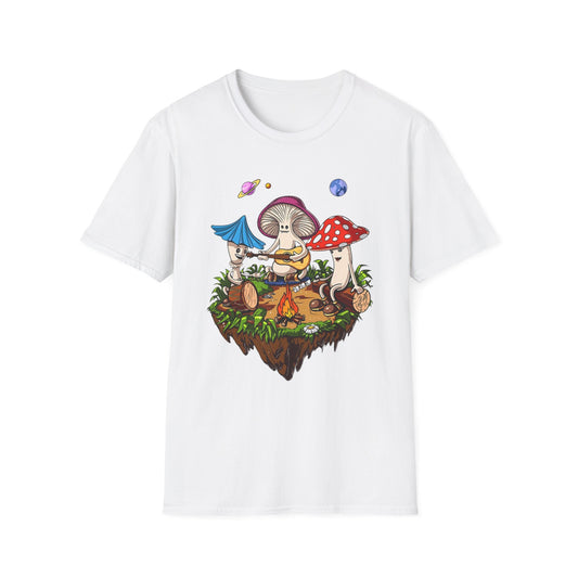 Shrooms around a campfire - Unisex Softstyle T-Shirt