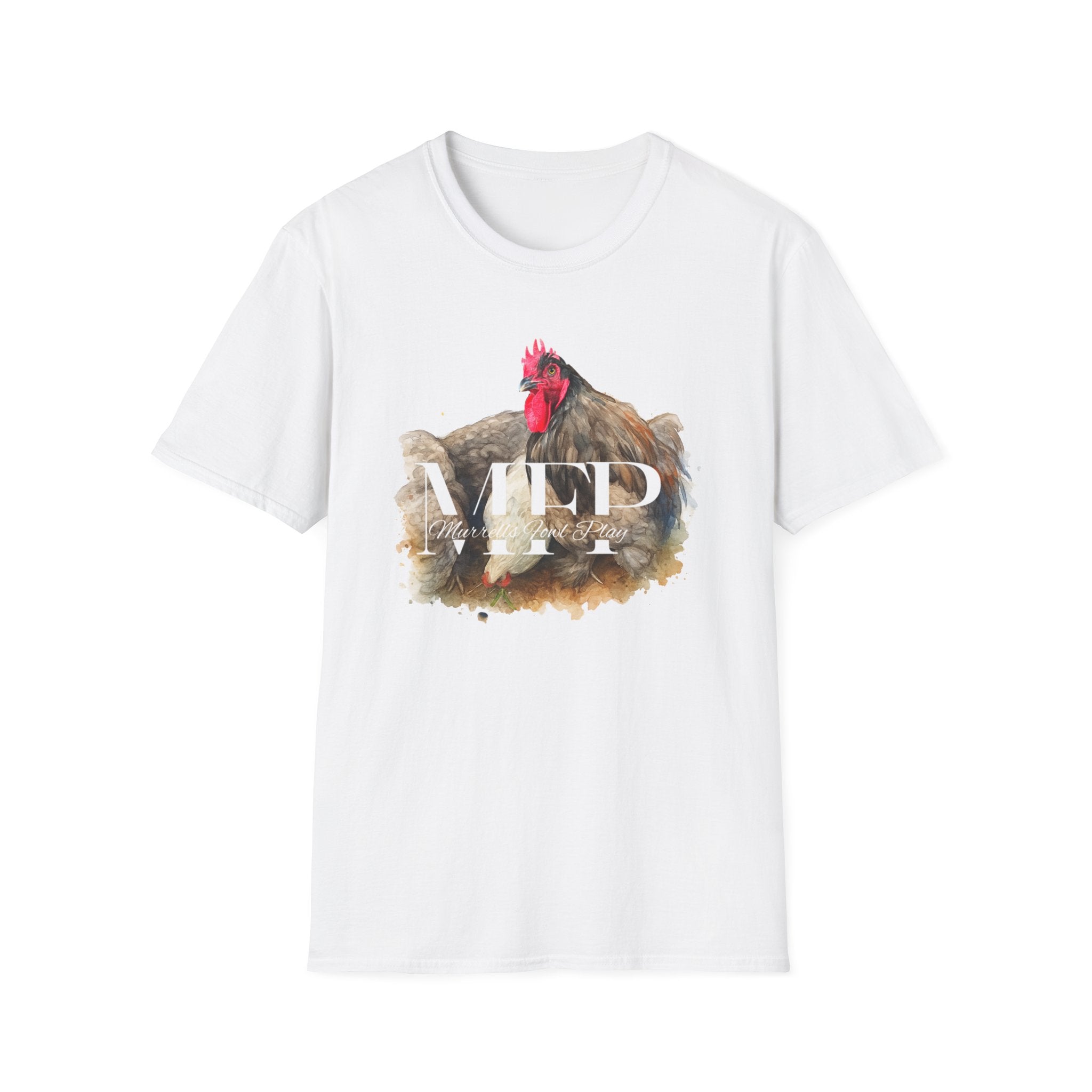 Watercolor Chicken Art T-Shirt, Animal Lover Tee, Farmhouse Style Shirt, Gift for Chicken Enthusiasts, Vintage Animal Art, Funny Farm Shirt