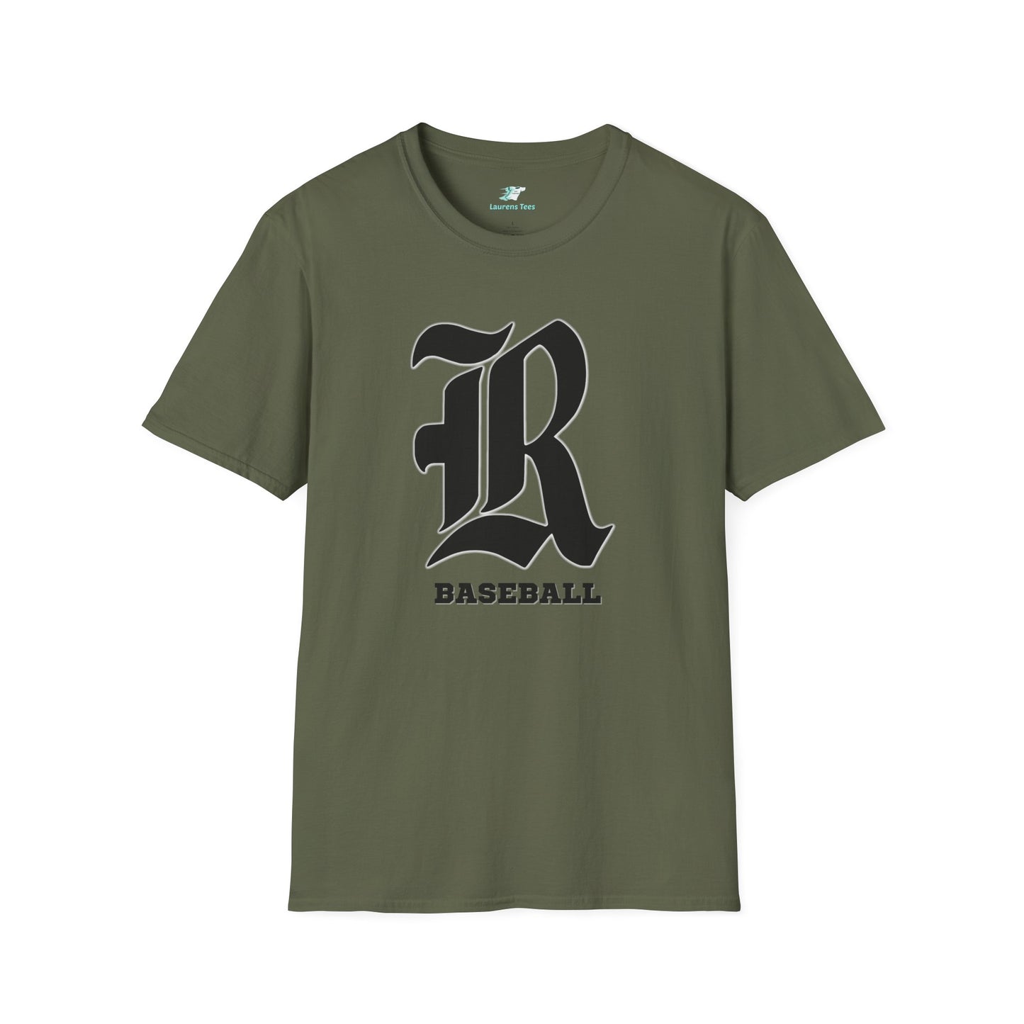 Custom one side Front or Back (RHS Baseball used as example) - Unisex Softstyle T-Shirt