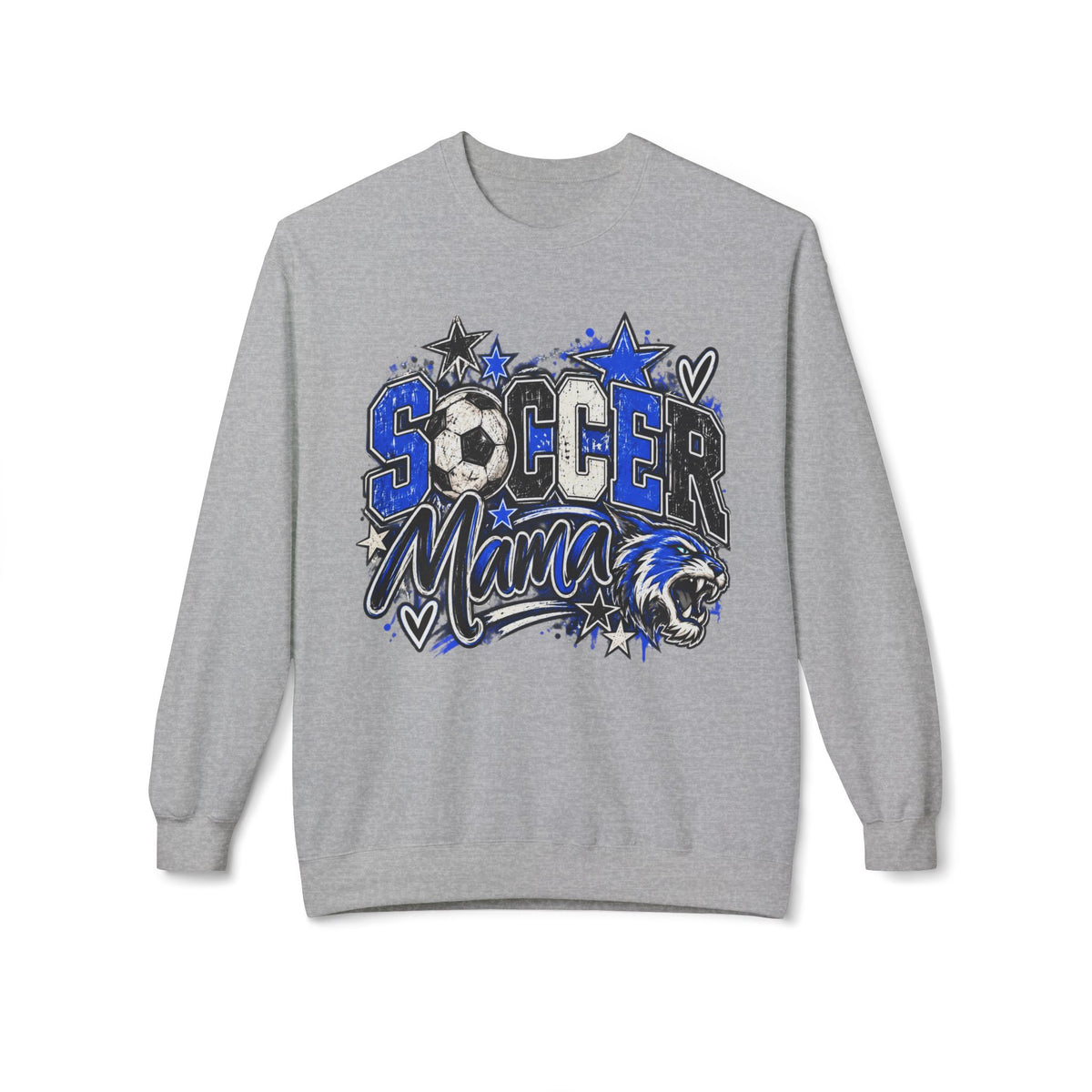 Soccer Mama Softstyle Sweatshirt – Women's Soccer Crewneck with Wildcat Design