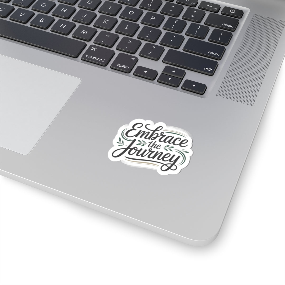 Embrace the Journey kiss-cut Sticker | Hand-lettered minimalist script