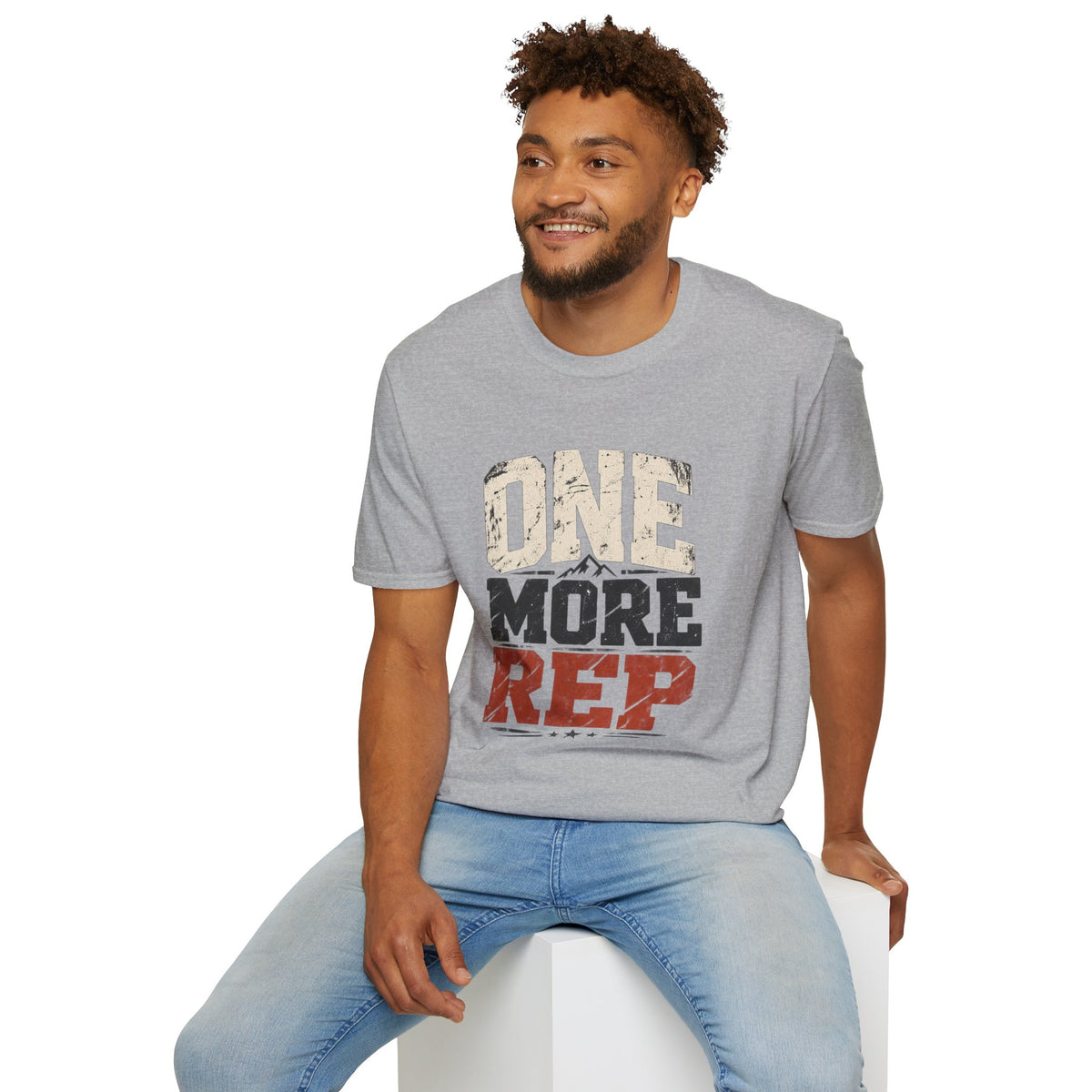 One More Rep – Vintage Workout & Fitness Graphic Tee