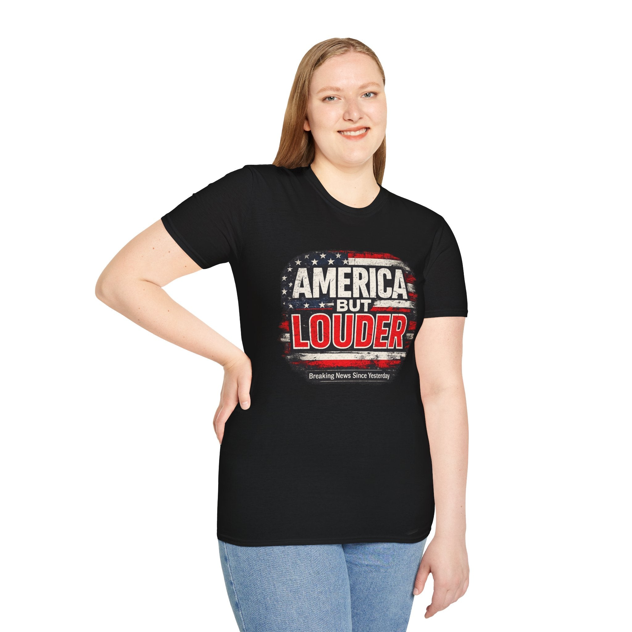 America But Louder T-Shirt — Patriotic American Flag Graphic Tee
