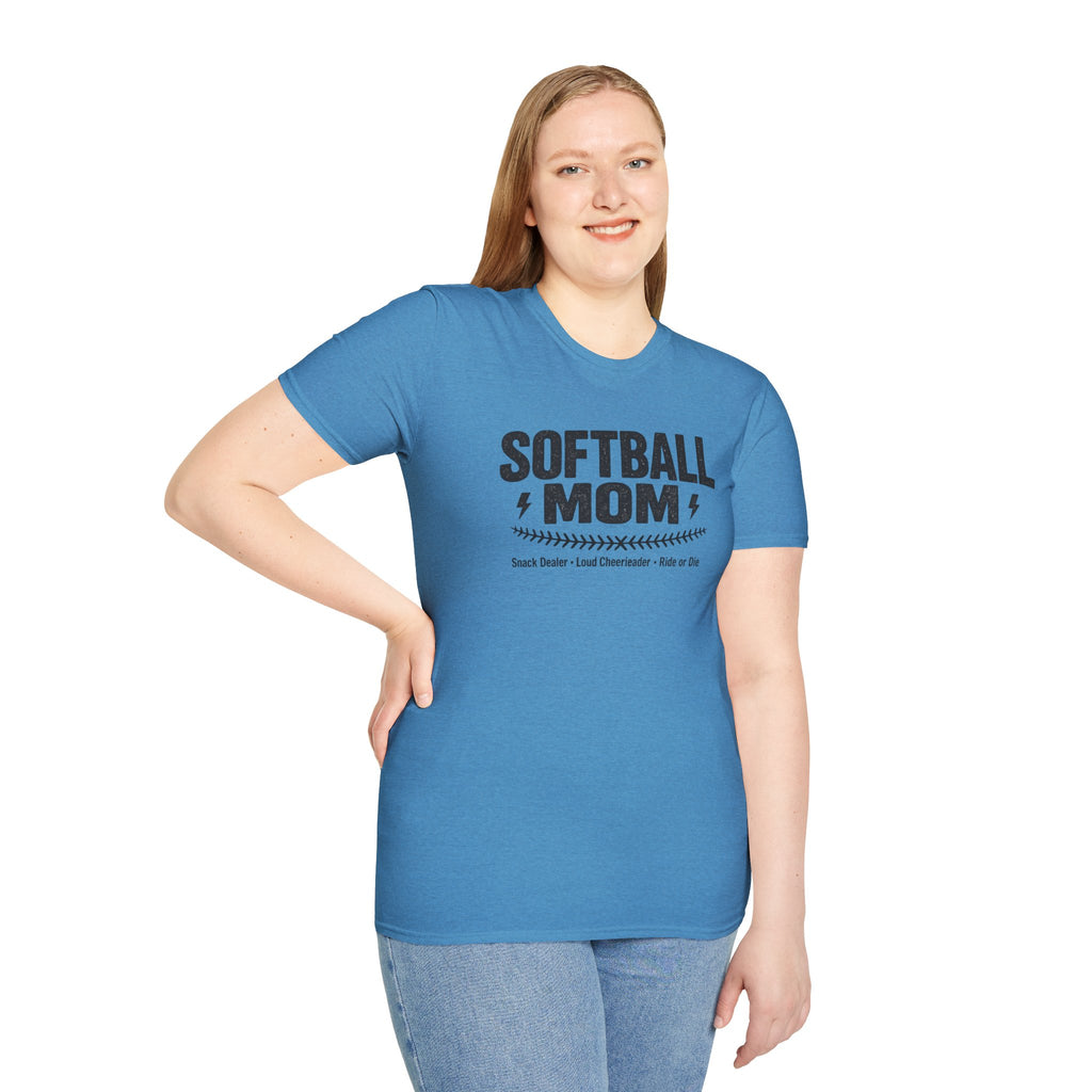 Softball Mom T-Shirt – Proud Softball Mom Tee (Coach, Team Mom Gift)