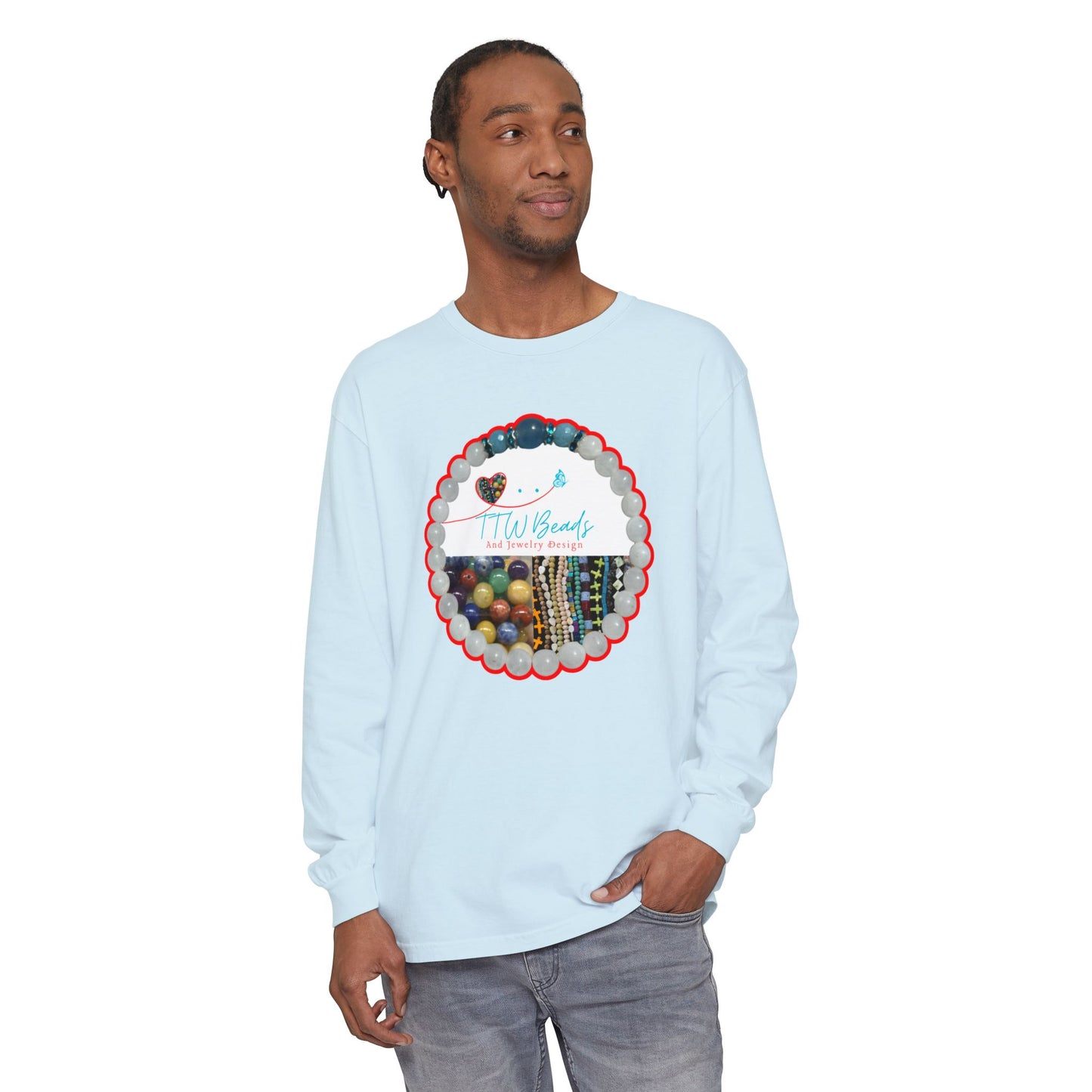 TTW Beads and Gould Creek Farm Vibrant Long Sleeve T-Shirt for Artists and Farmers