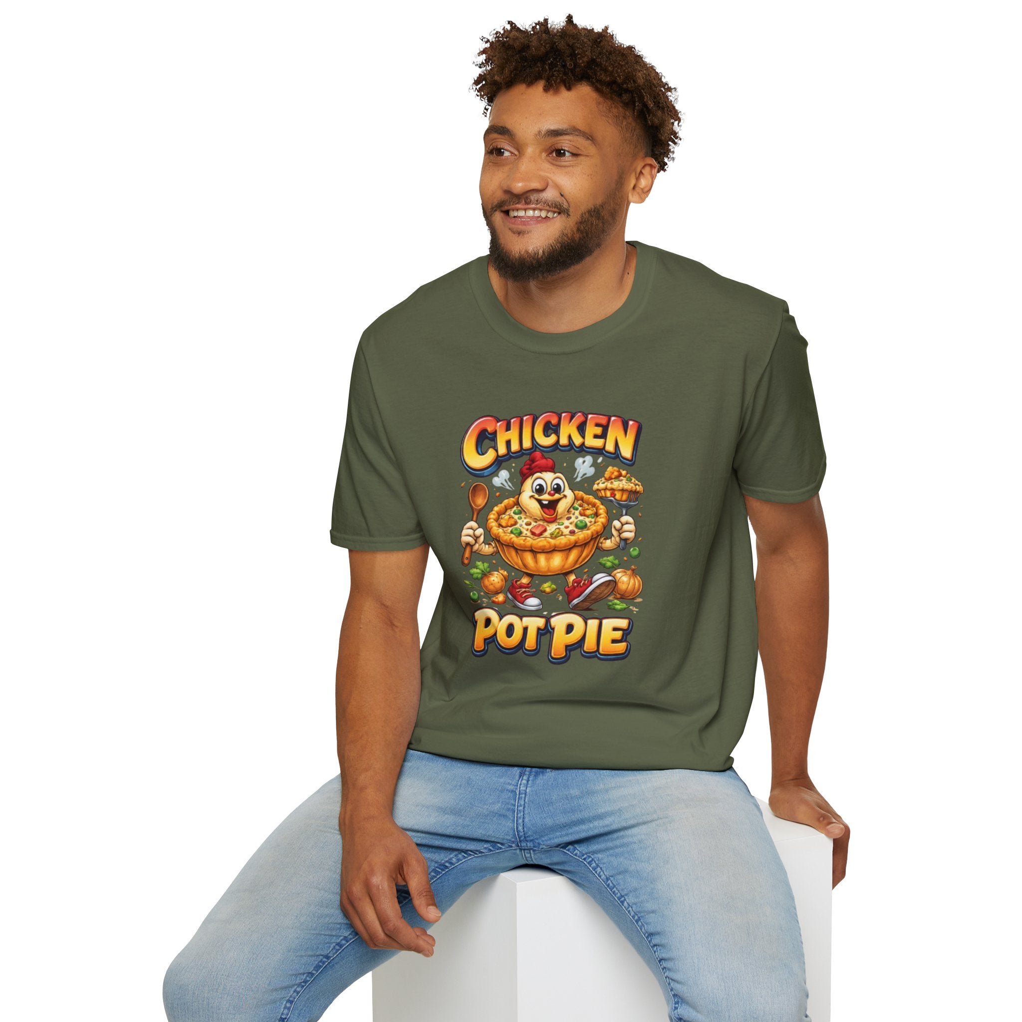 Comical Chicken Pot Pie T-Shirt — Funny Pie Lover Graphic Tee