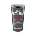 Retired To-Do List 20oz Tumbler — Funny Retirement Gift, "Maybe Tomorrow" Travel Cup