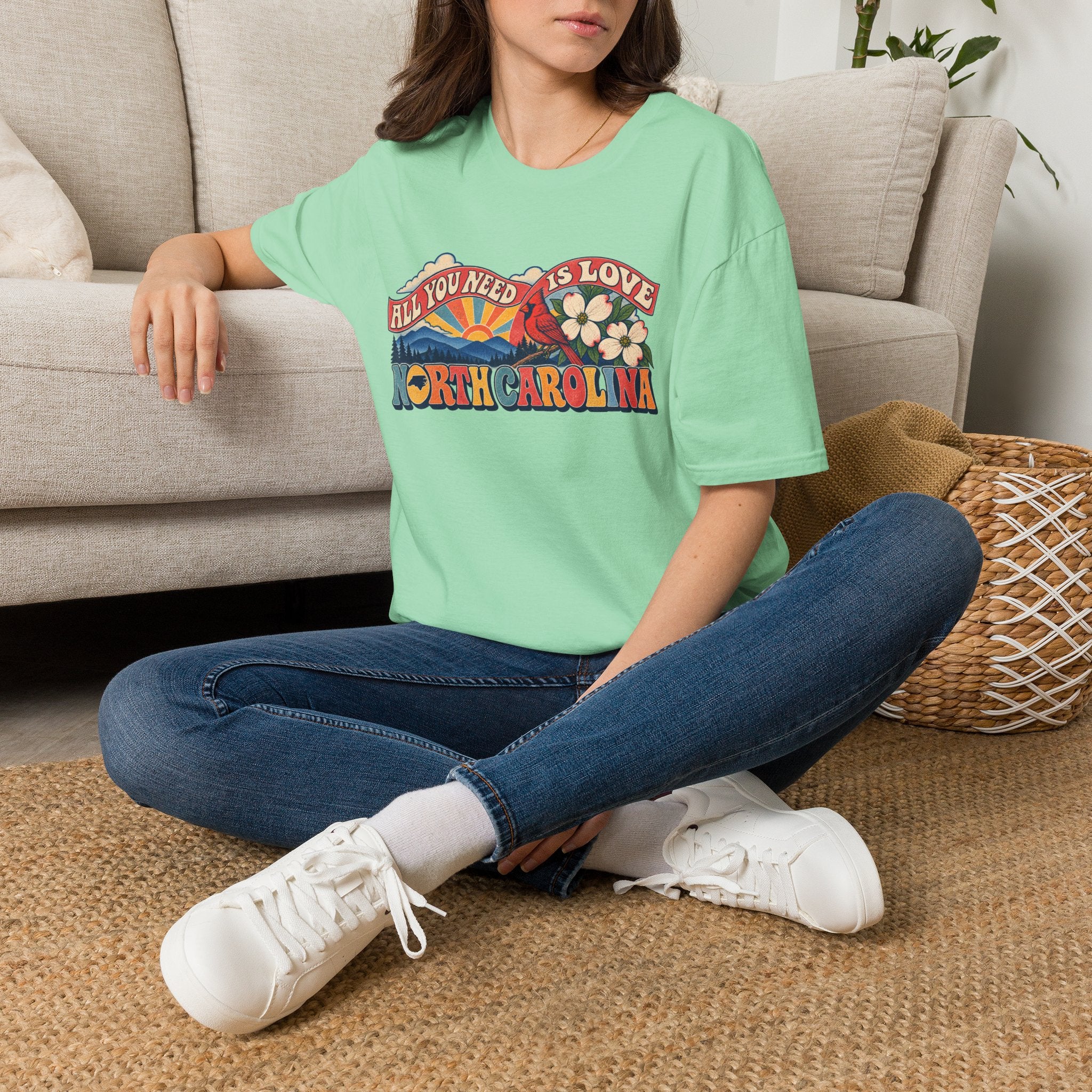 North Carolina Retro 'All You Need Is Love' T-Shirt