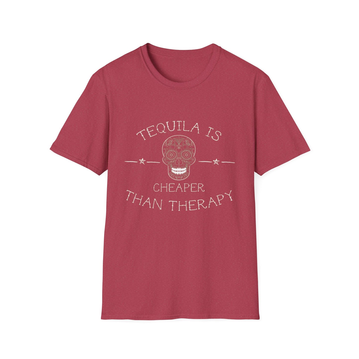 Tequila Is Cheaper Than Therapy T-Shirt | Casual Unisex Tee for Fun Occasions, Gifts for Friends, Party Wear, Summer Style