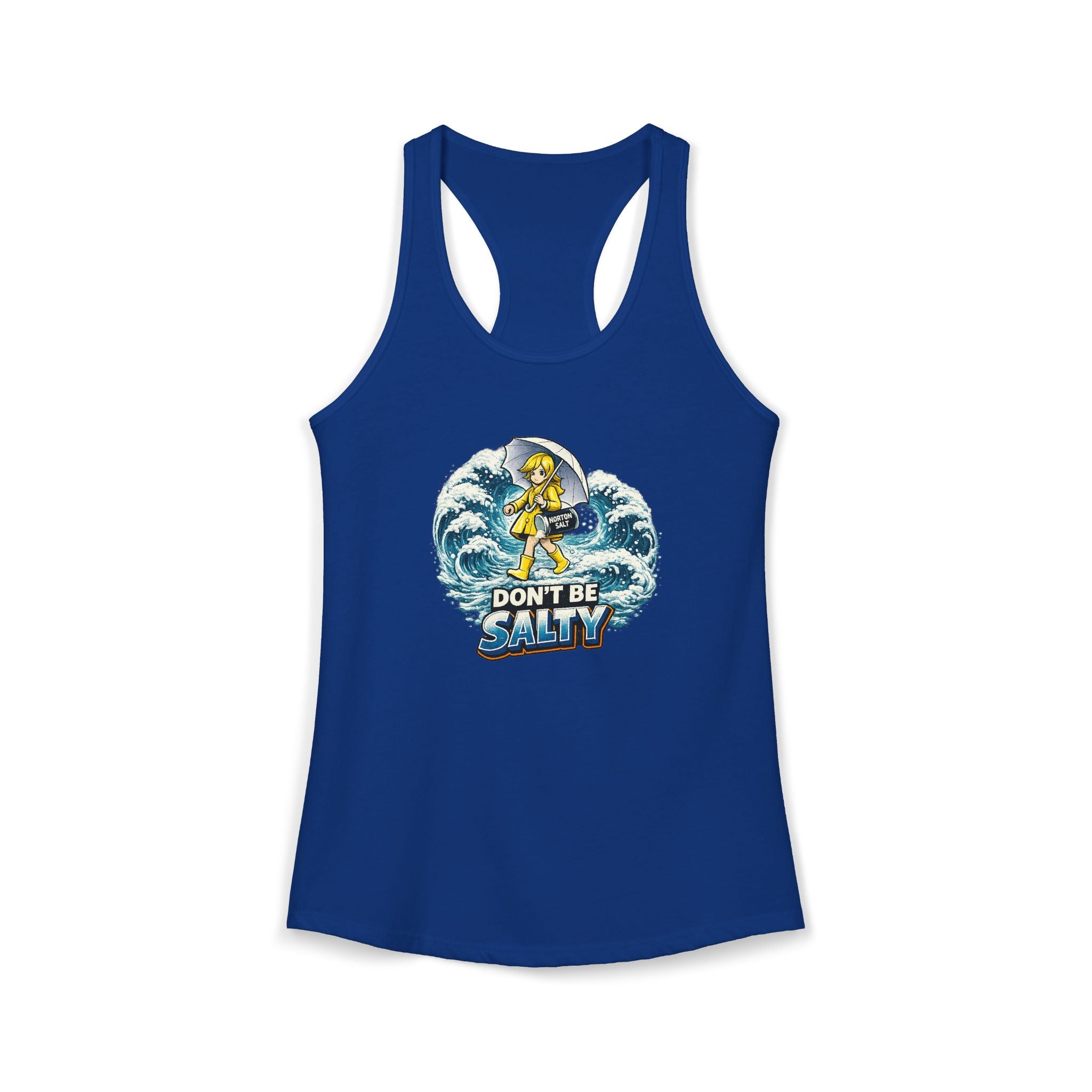 Don’t Be Salty Racerback Tank — Women's Beachy Summer Workout Top