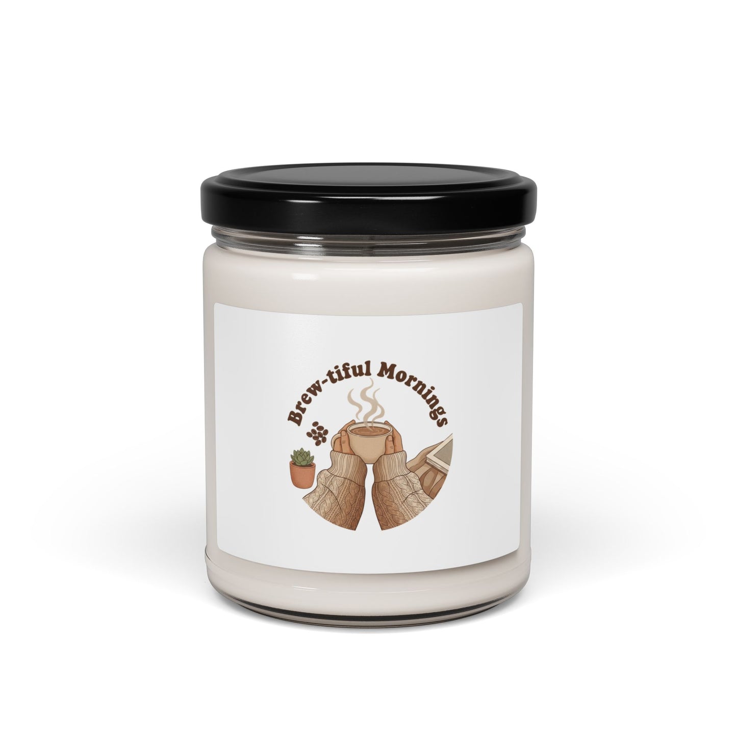 Brew-tiful Mornings Candle | Coffee Aesthetic, Espresso Illustration