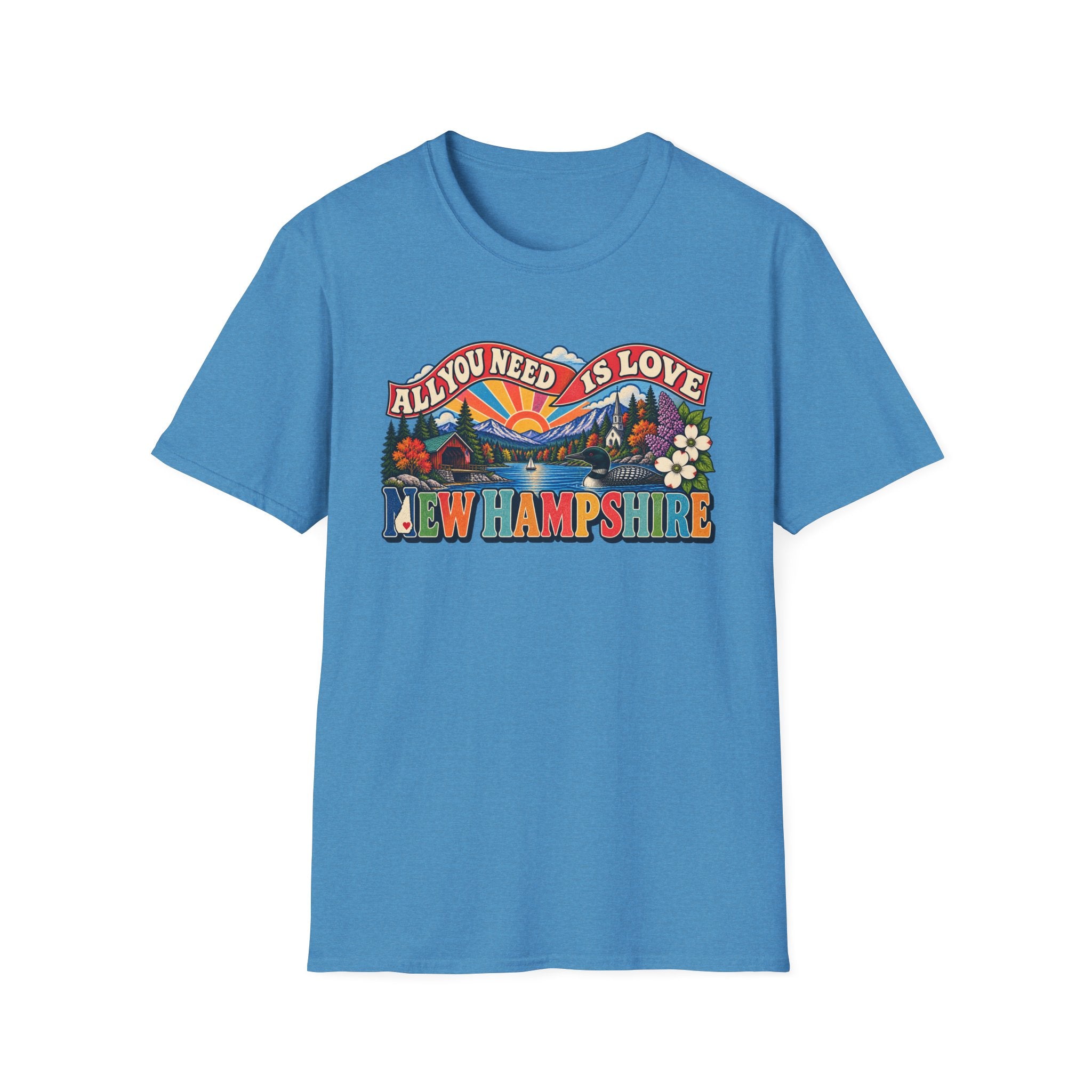 New Hampshire Retro 'All You Need Is Love' T-Shirt