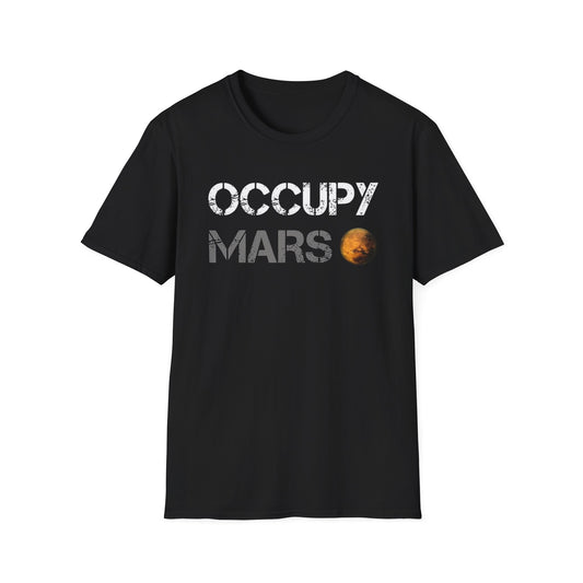 Occupy Mars Unisex Softstyle T-Shirt - Space Enthusiast Tee