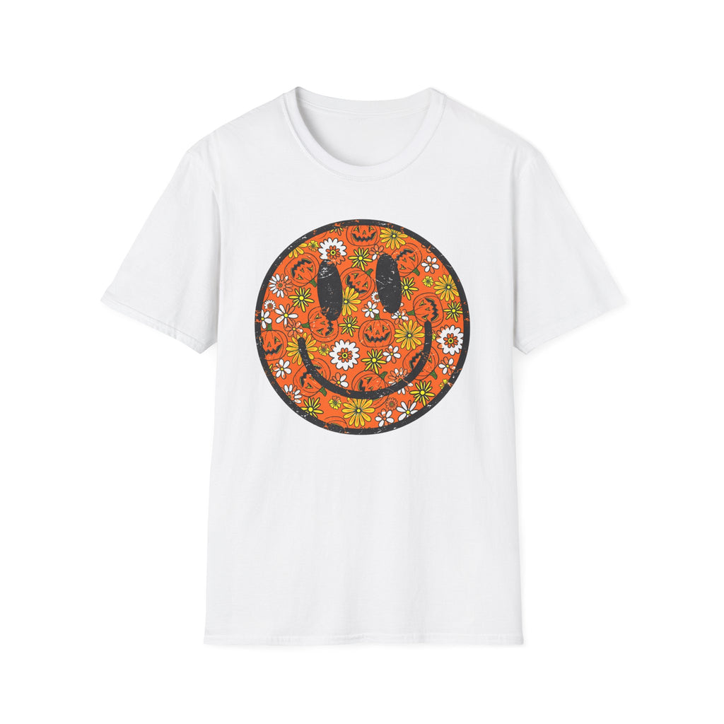 Retro Halloween Smiley T-Shirt 🎃🌼