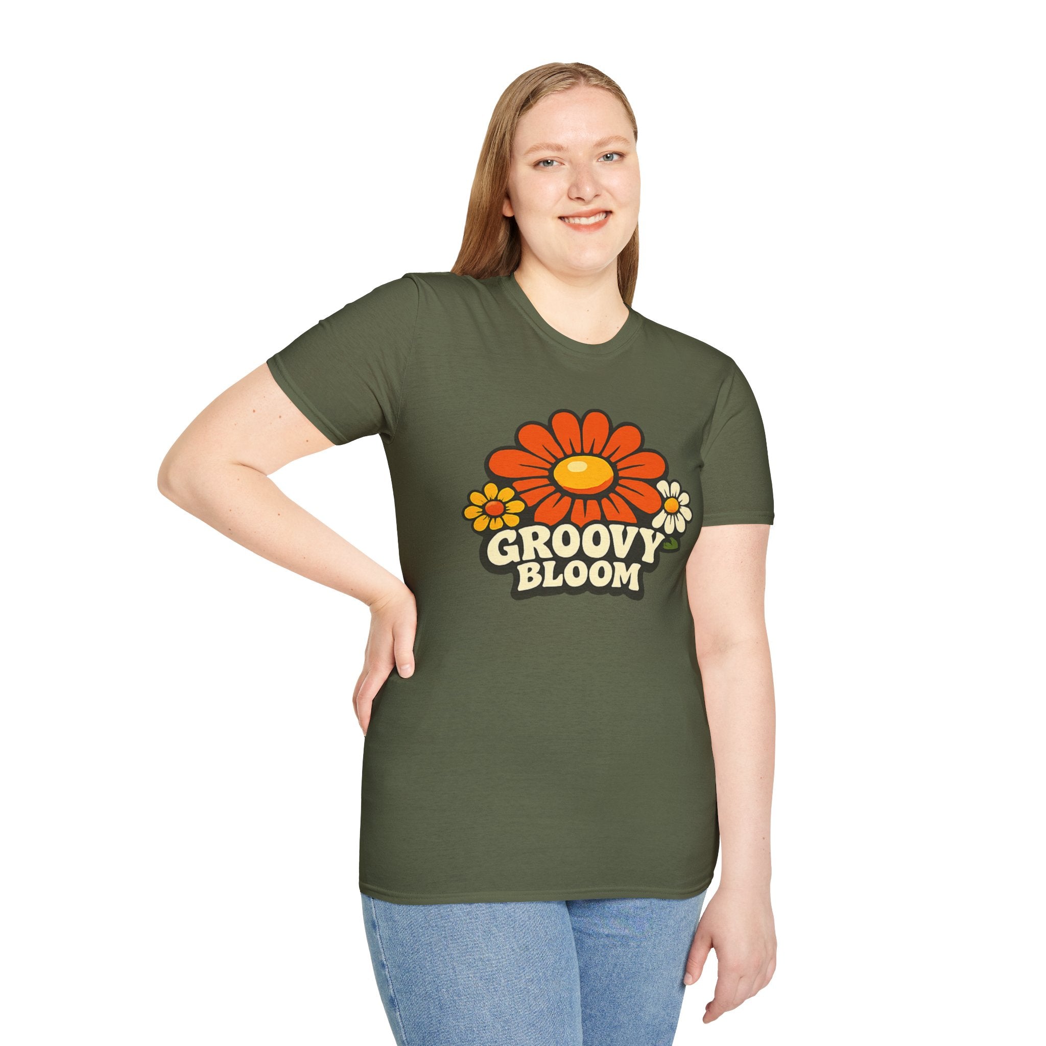 Groovy 70s Bloom T-Shirt — Retro Floral Vintage Vibe