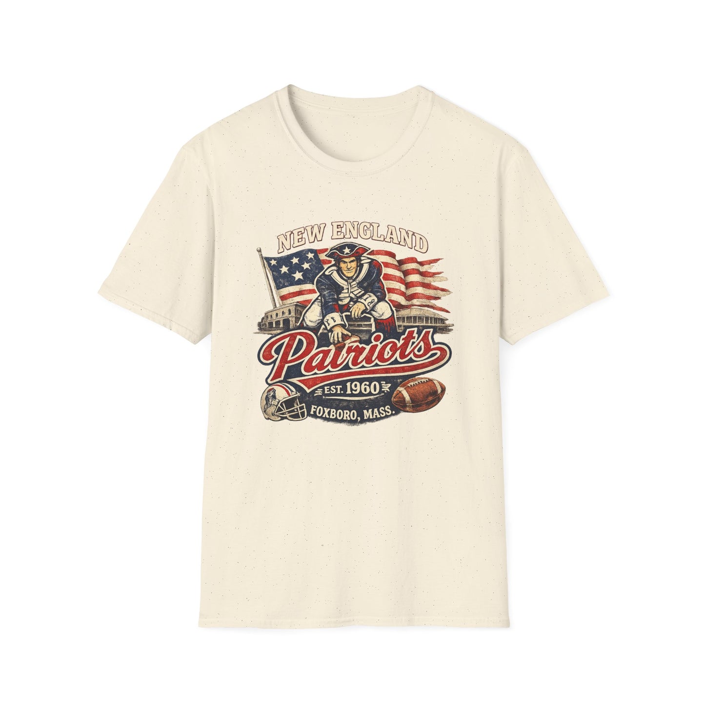 Patriots Vintage Football T-Shirt — New England, Foxboro Est. 1960