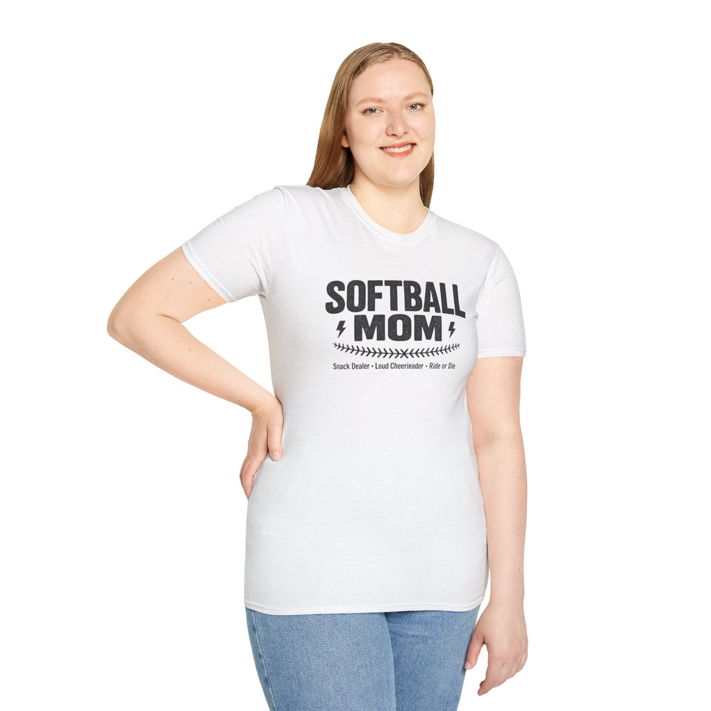 Softball Mom T-Shirt – Proud Softball Mom Tee (Coach, Team Mom Gift)