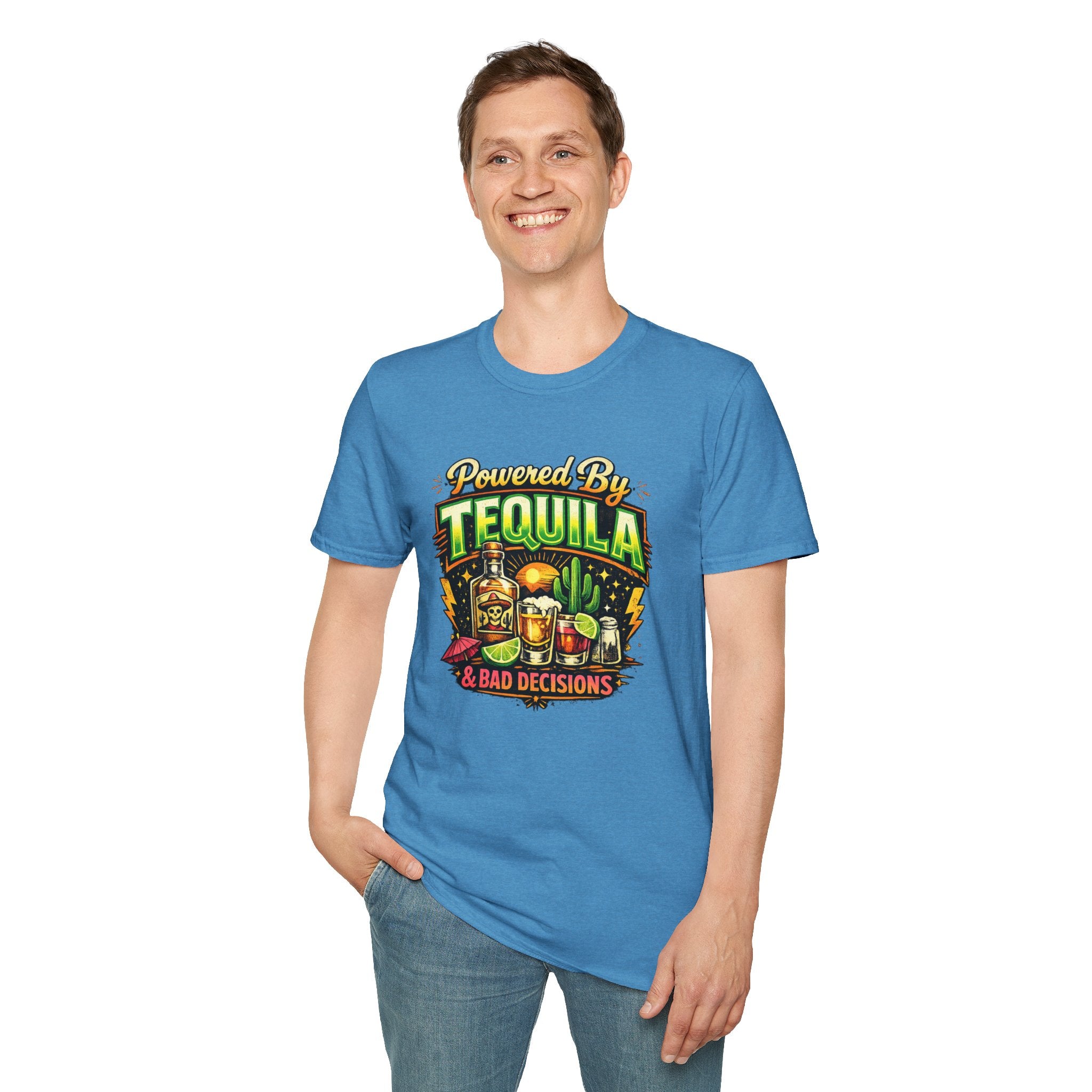 Tequila & Bad Decisions T-Shirt — Funny Bar Party Drinking Tee